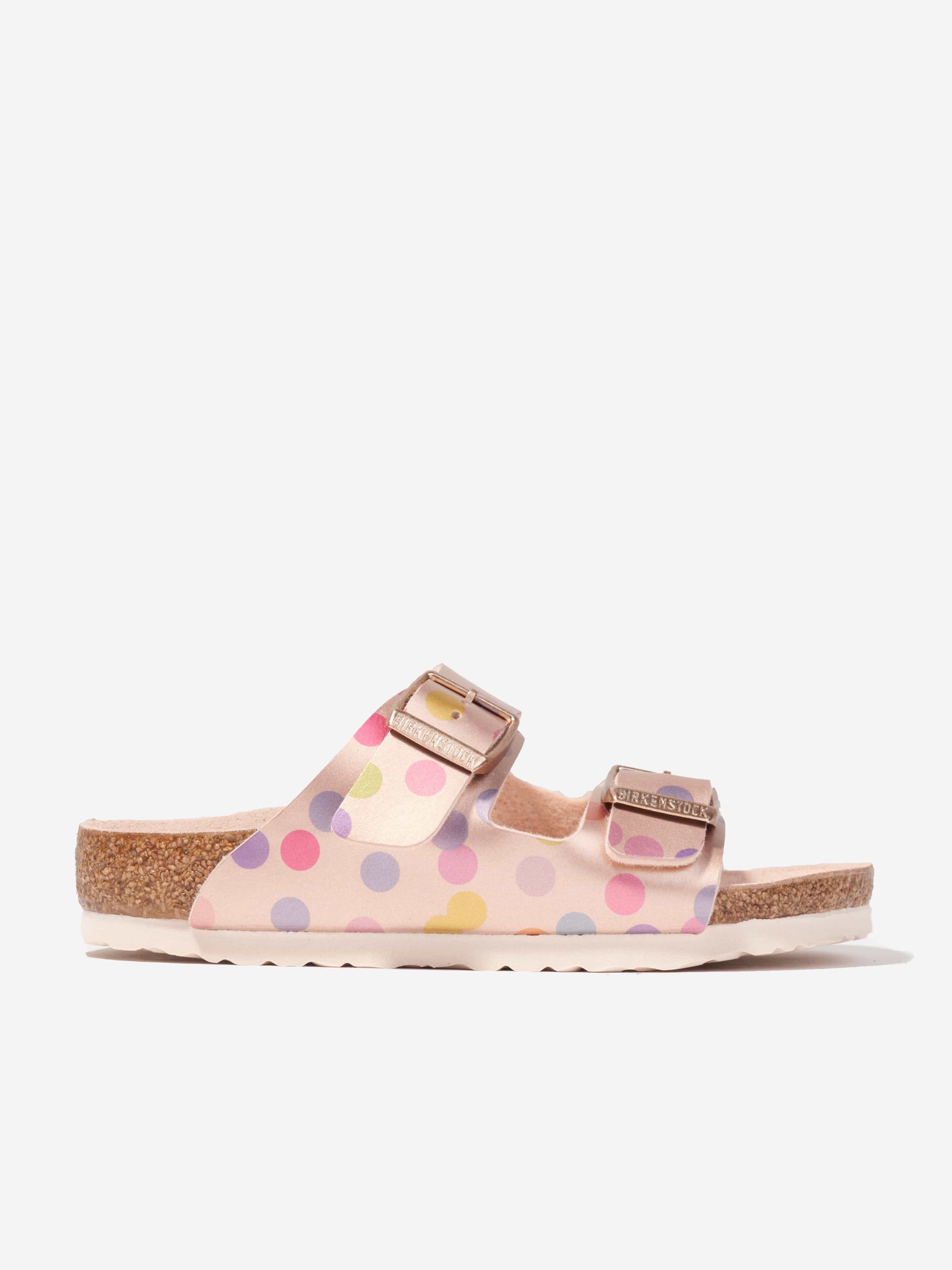 BIRKENSTOCK Girls Arizona Metallic Dots Sandals in Copper 2025 New Cheap Online