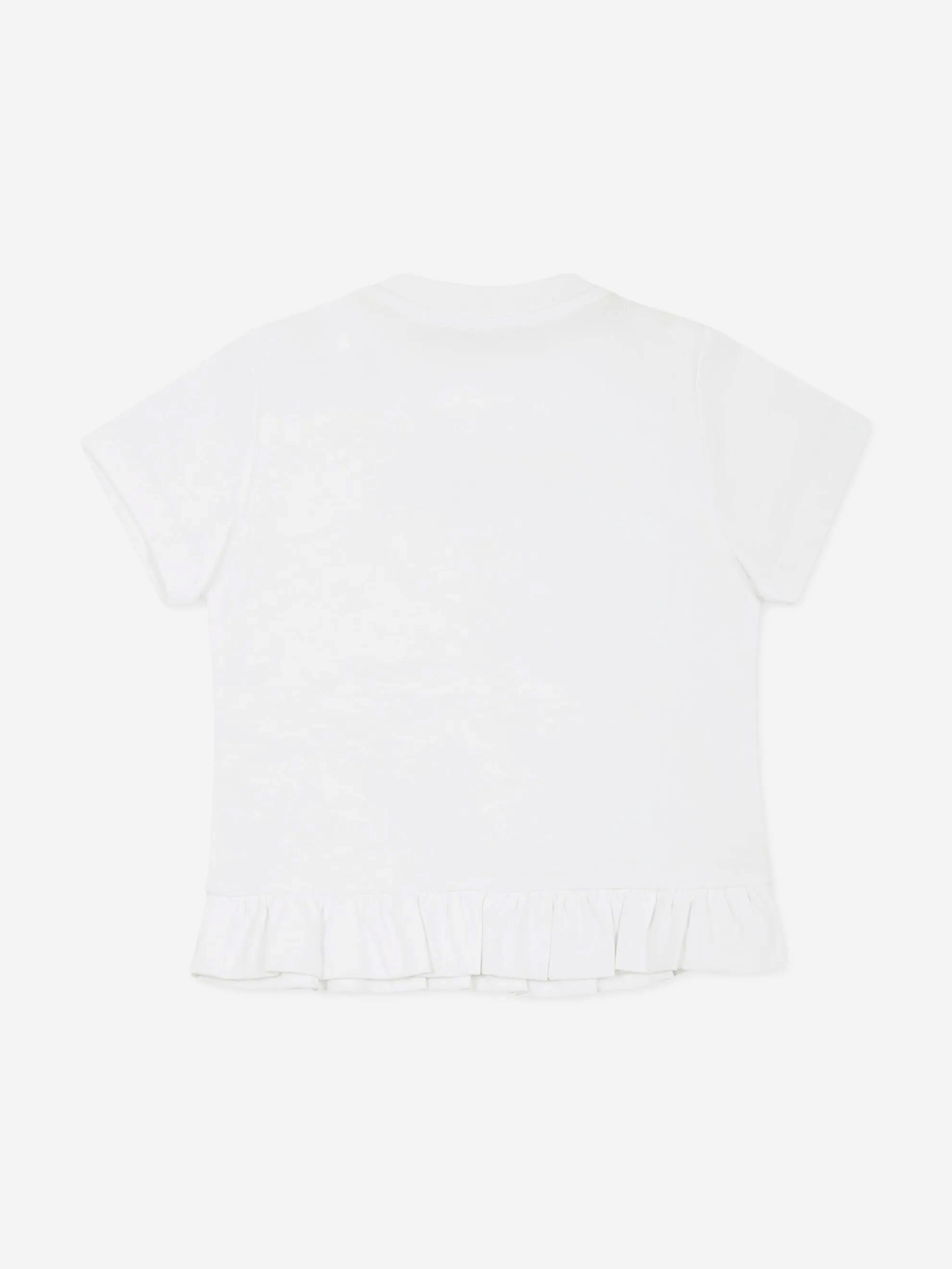 Balmain Baby Girls Logo T-Shirt in White Cheap Buy Authentic