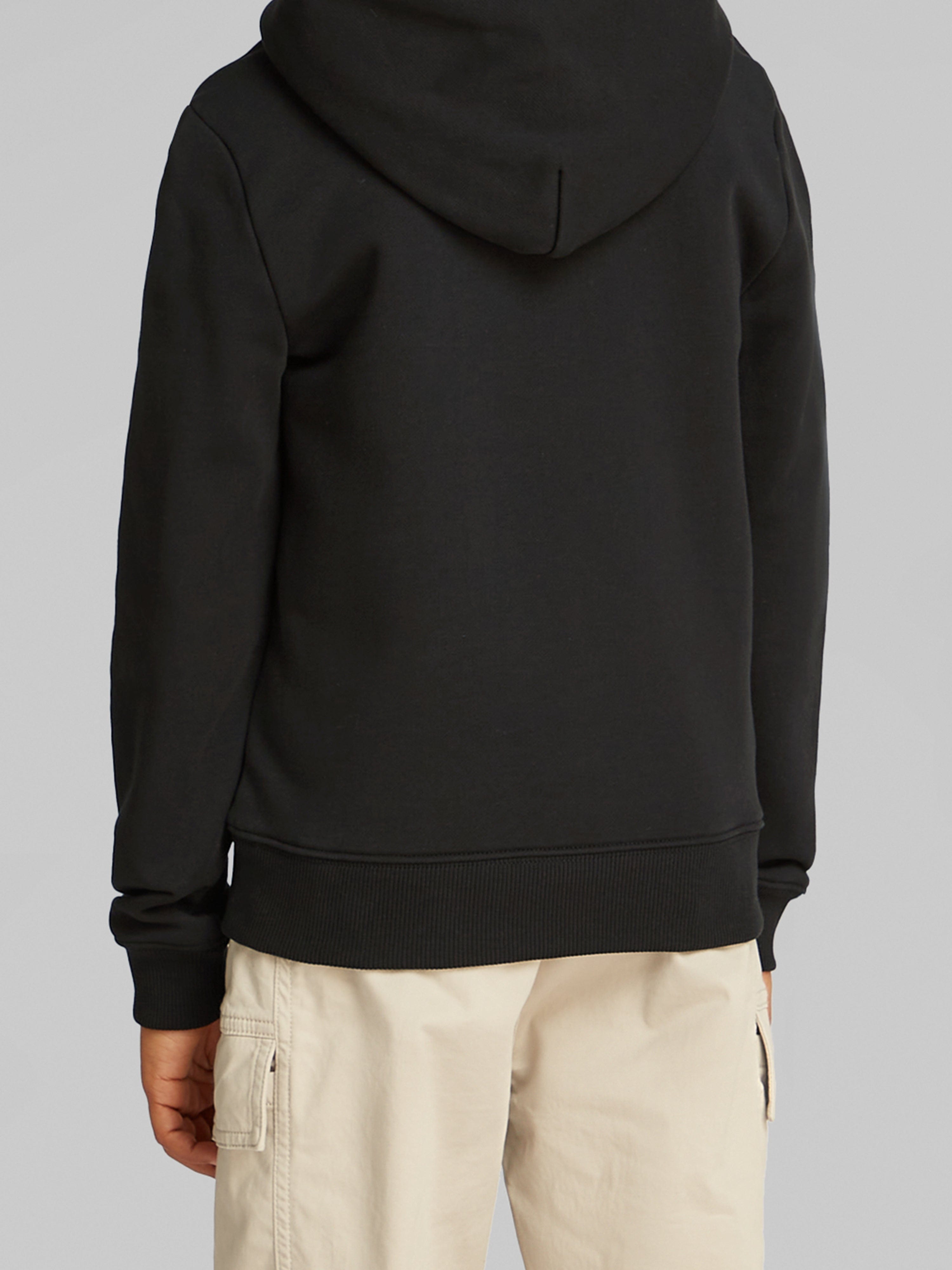 Calvin Klein Kids Logo Regular Terry Hoodie in Black Sale With Paypal