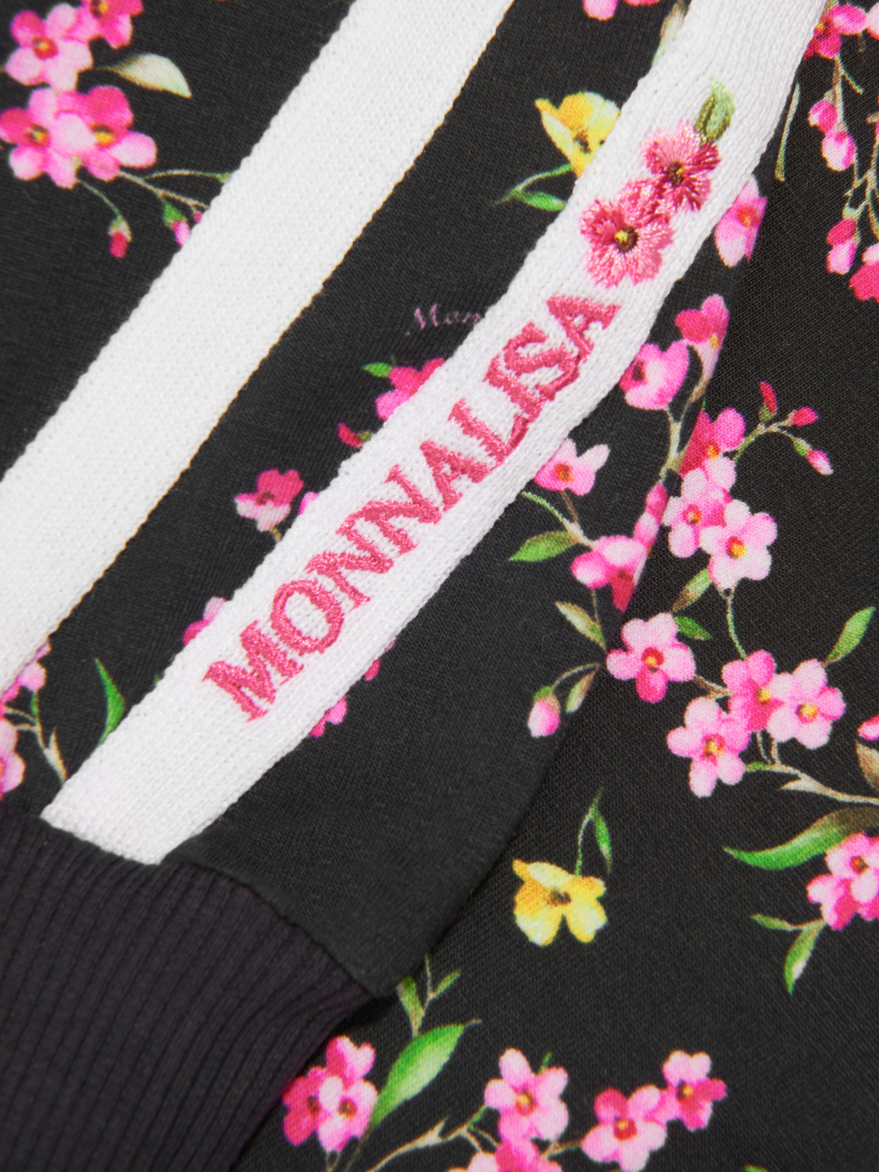 Monnalisa Girls Floral Cropped Sweatshirt Clearance Largest Supplier
