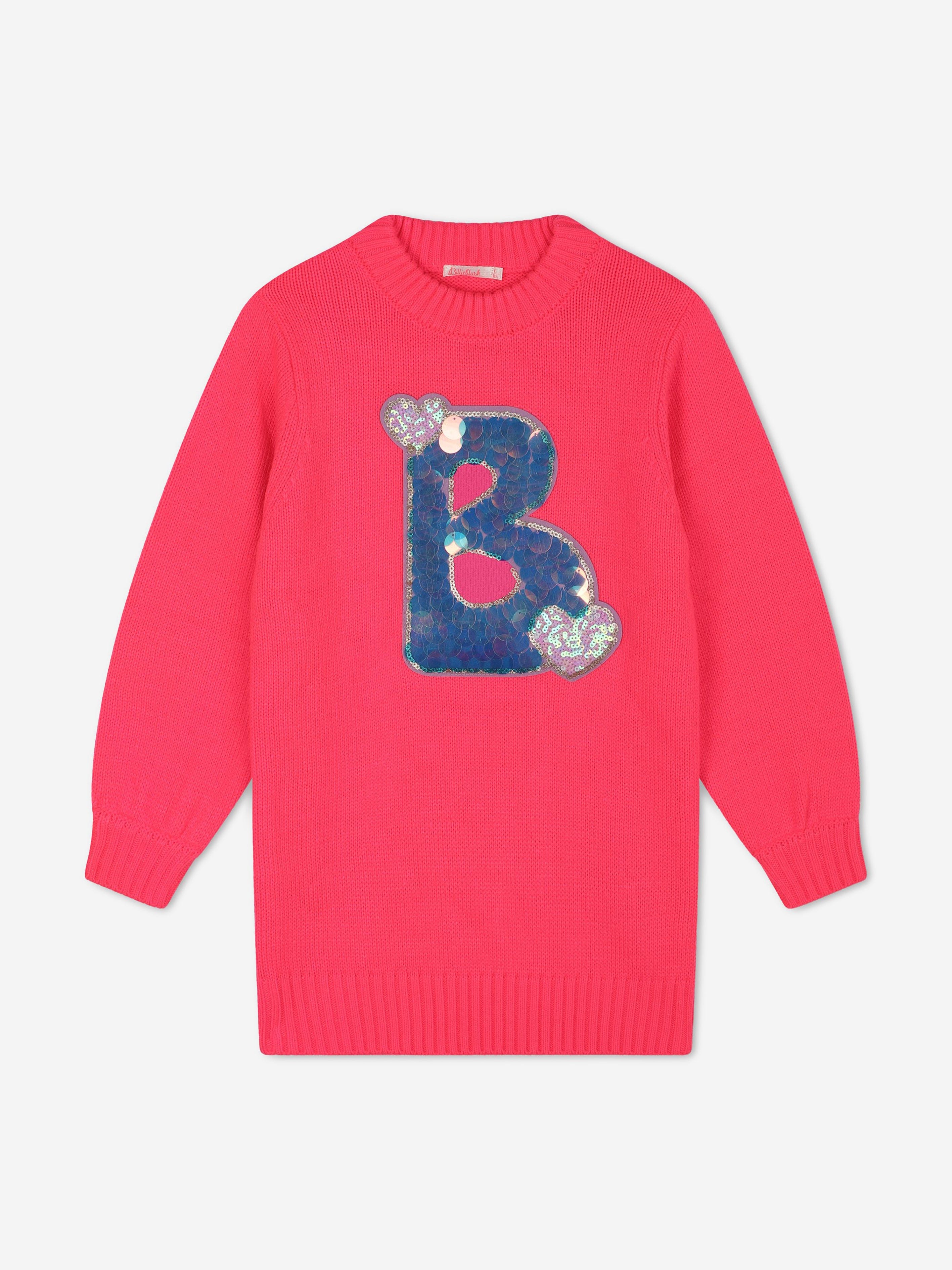 Billieblush Girls Knitted Dress in Pink With Mastercard