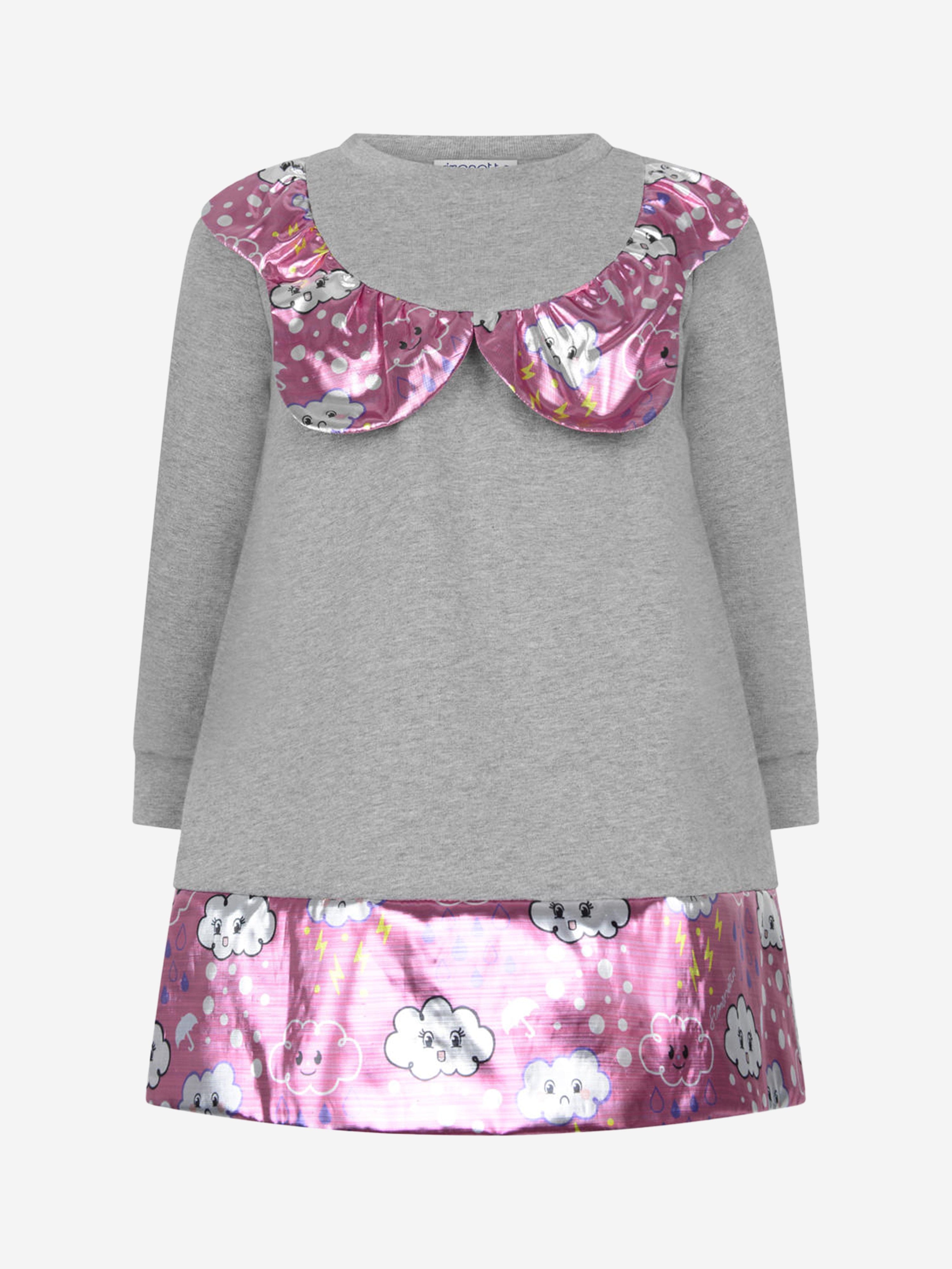 Simonetta Grey & Pink Weather Dress Cheap Pice For Sale