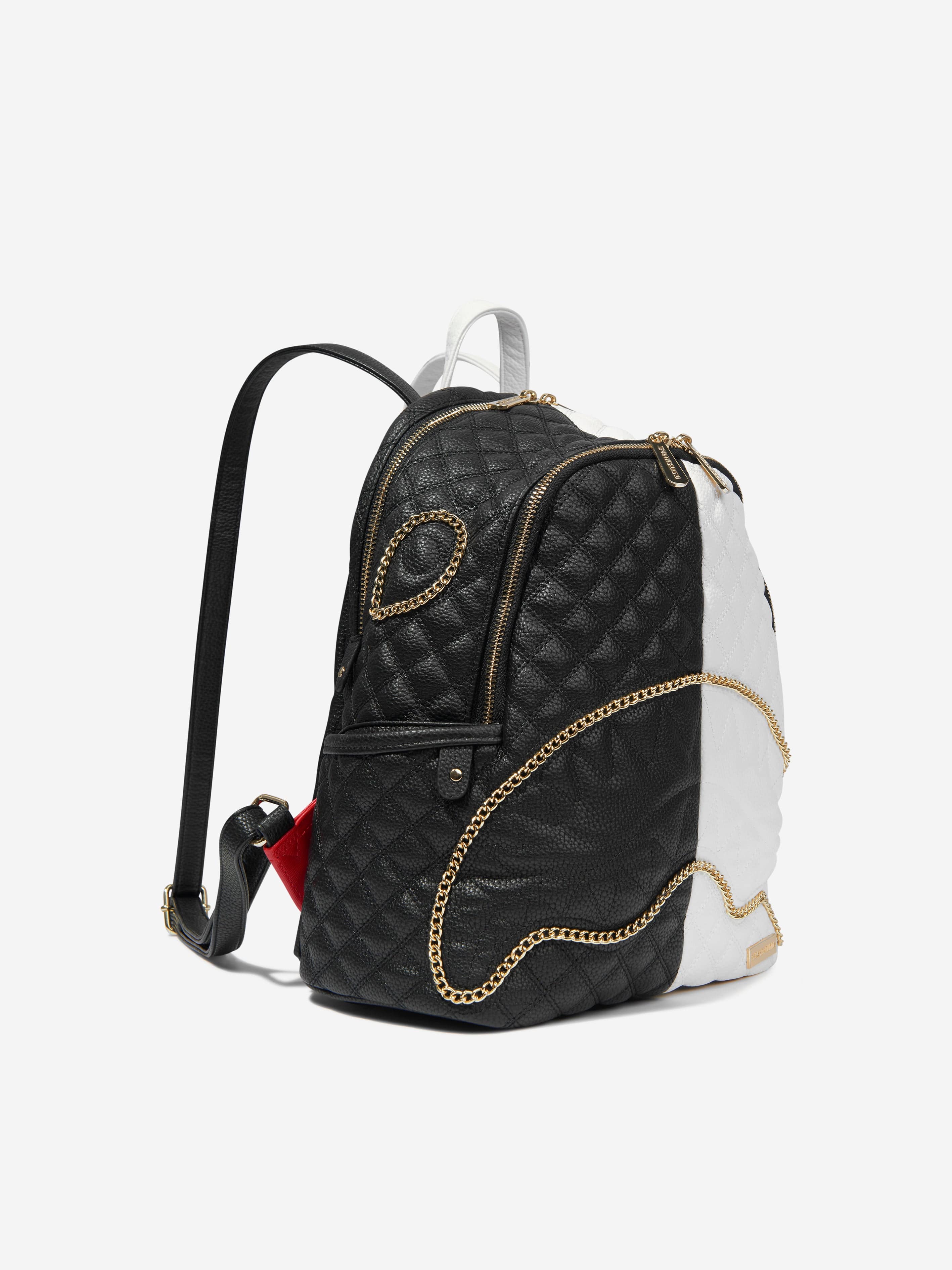 Sprayground Kids Split Quilt Shark Savage Backpack in Black (29cm) Cheap Sale Sale