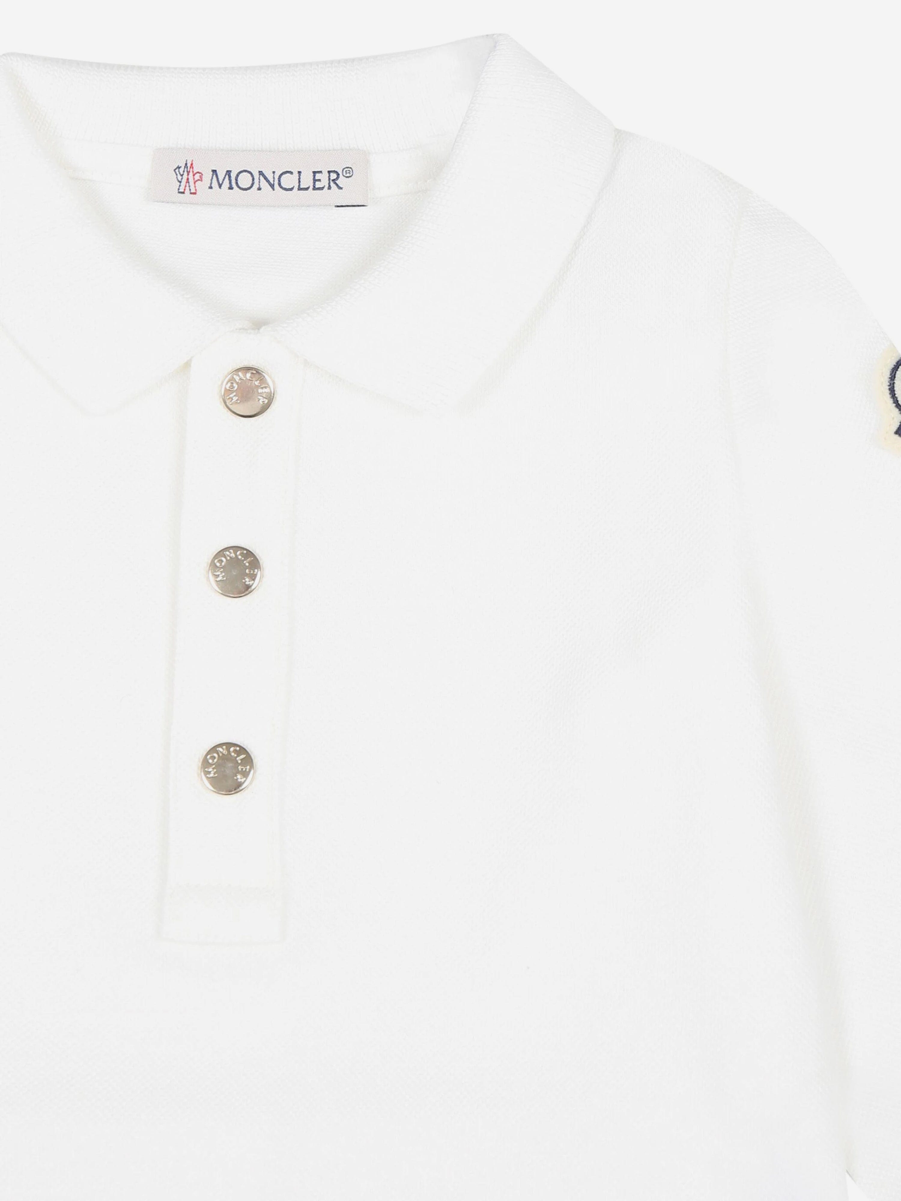 Moncler Enfant Baby Girls Polo Dress in Ivory Fashion Style Cheap Online