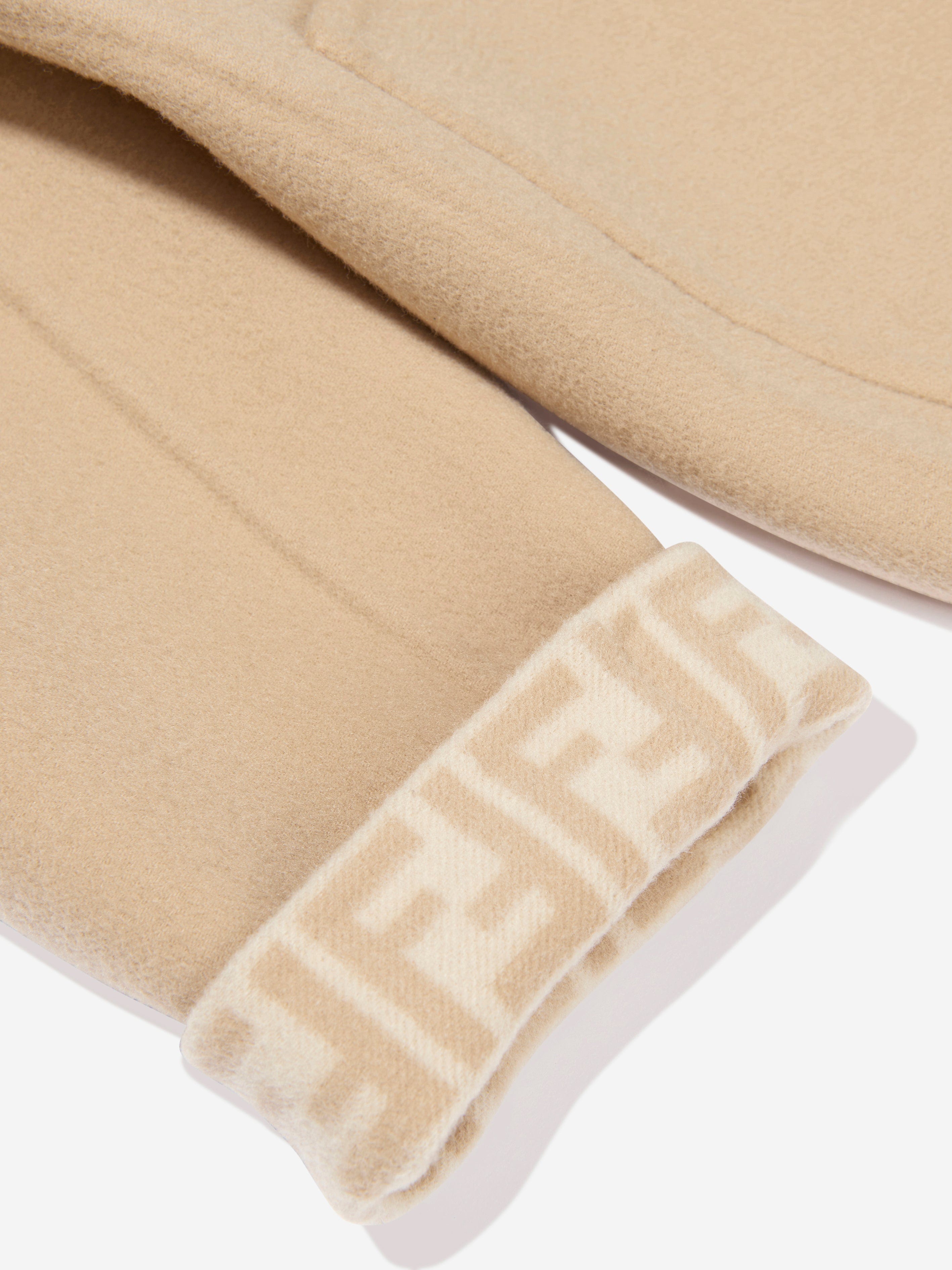 Fendi Girls Logo Print Coat Official Site For Sale