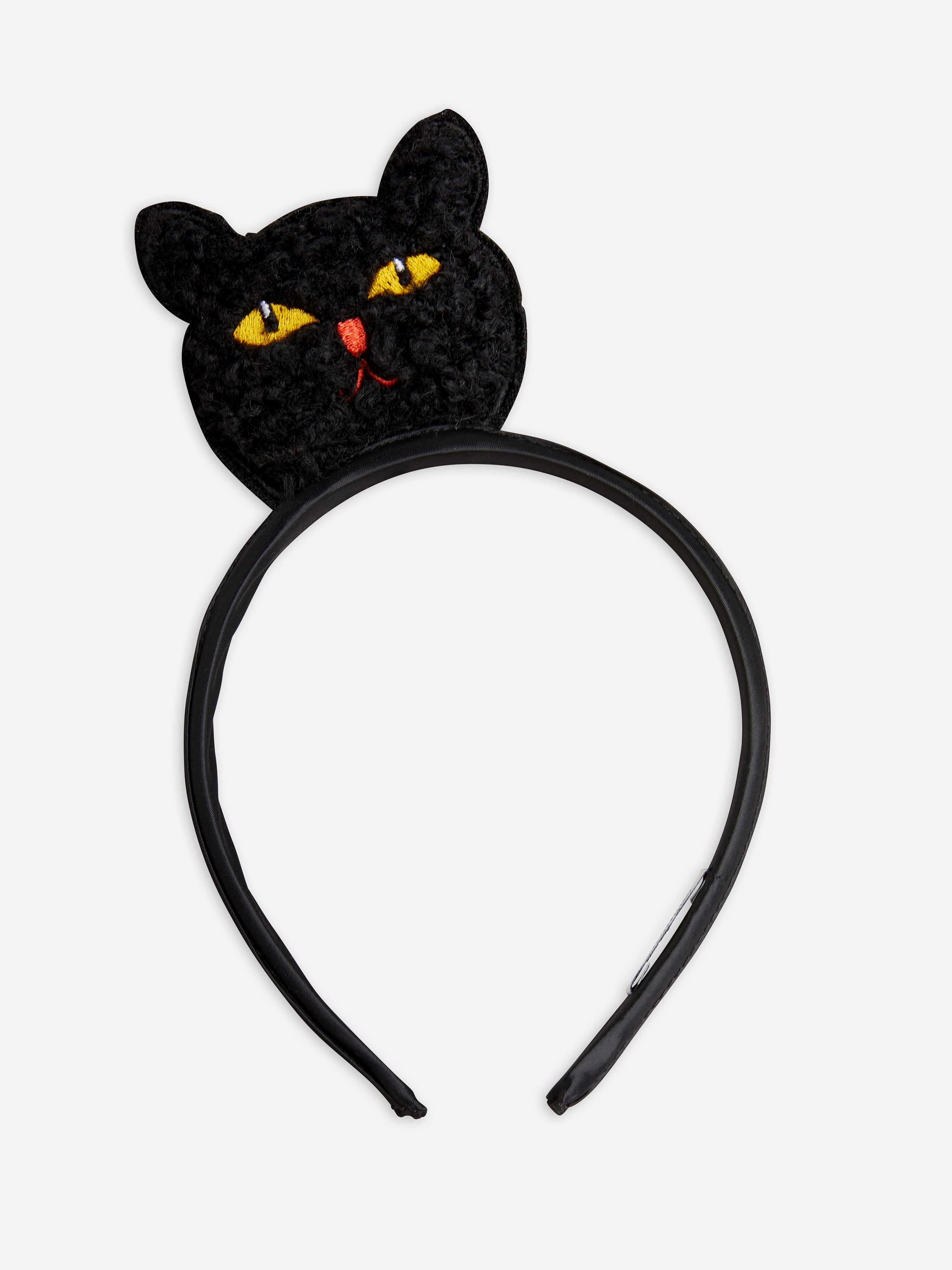 Mini Rodini Girls Fluffy Cat Headband in Black Sale 100% Authentic