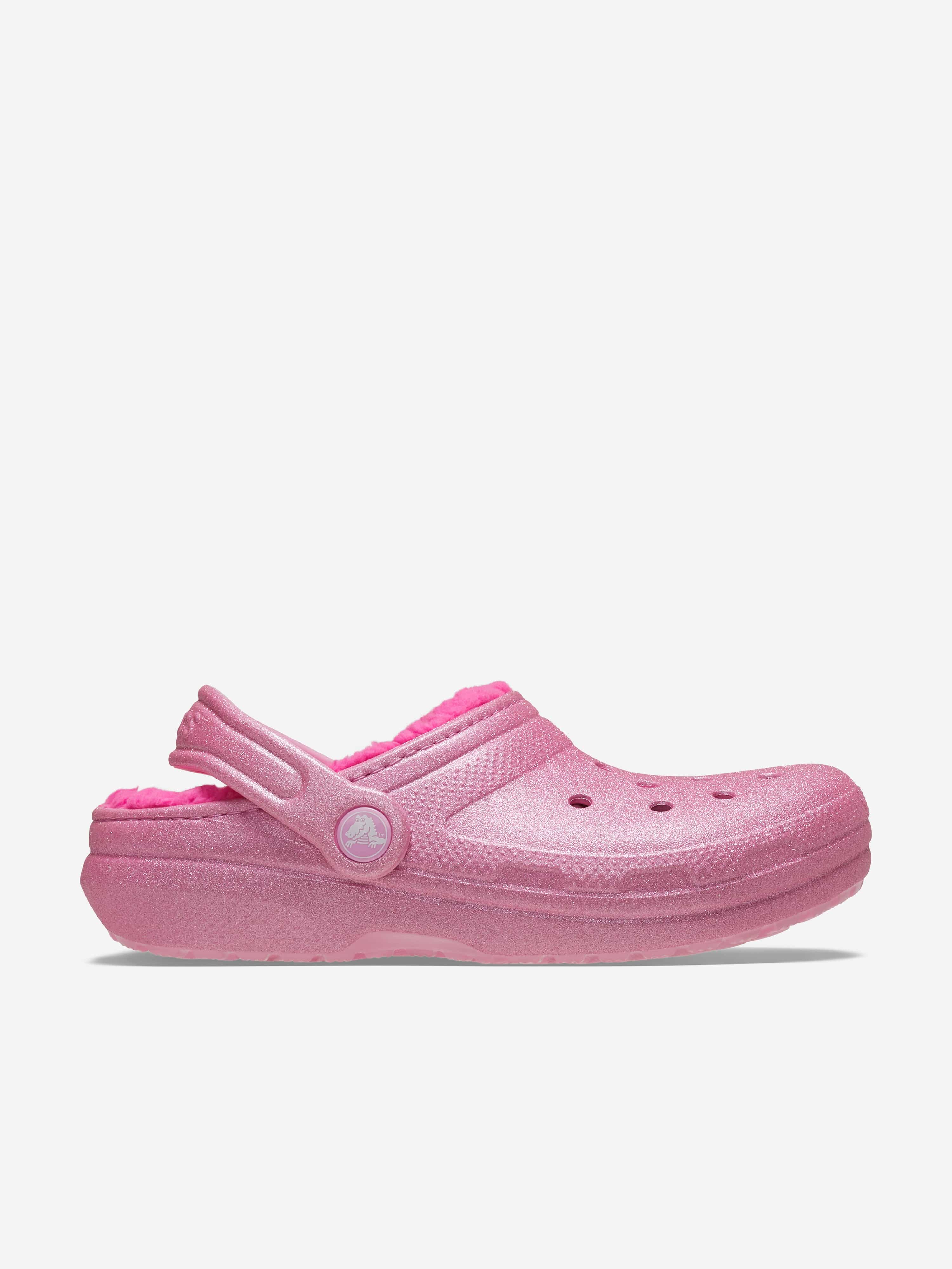 Crocs Girls Classic Lined Glitter Clog in Pink Sale Release Dates