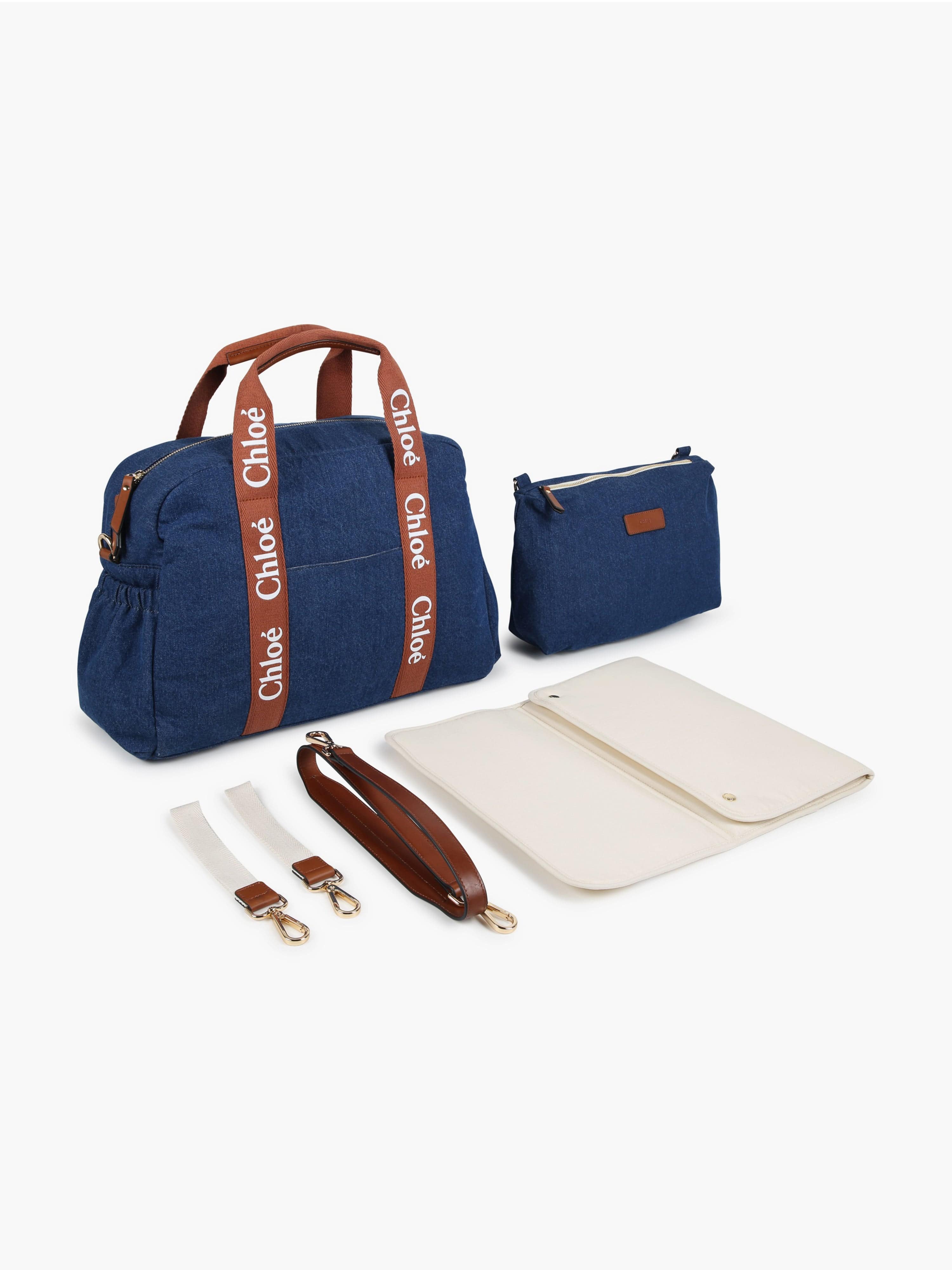 Chlo¨¦ Baby Denim Changing Bag in Blue (41cm) Low Cost Sale Online