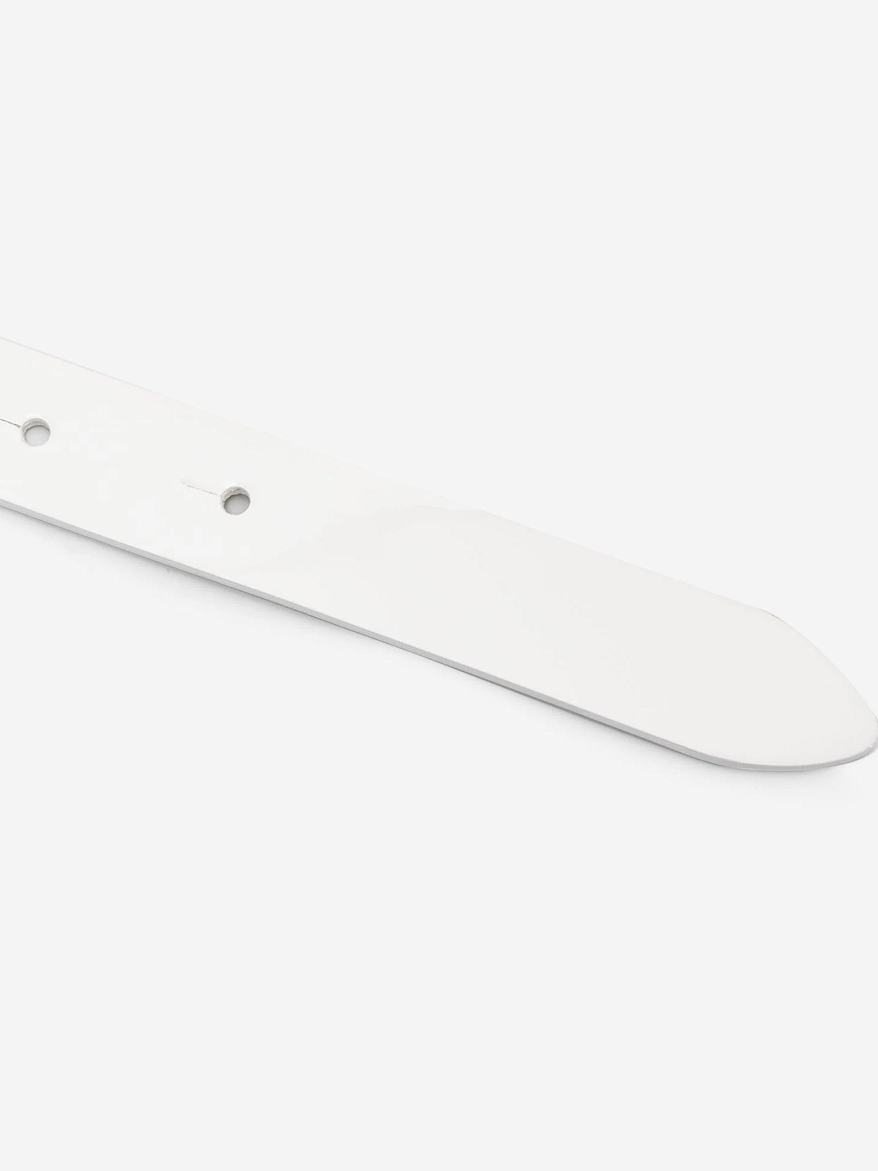 Dolce & Gabbana Girls Leather Logo Belt in White With Paypal For Sale
