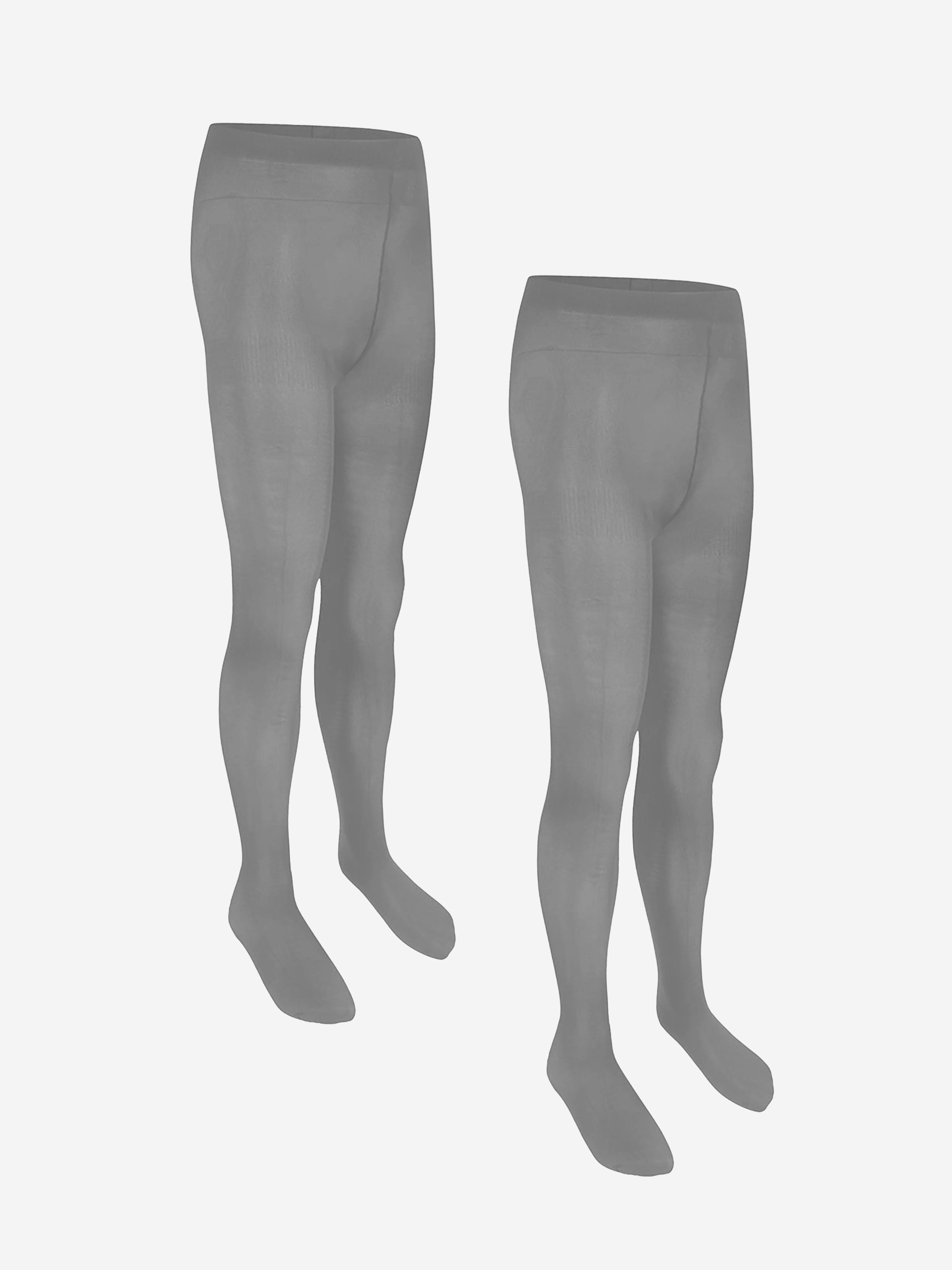 Zeco Girls School Opaque Tights (2 Pack) in Grey Outlet Fashion Style