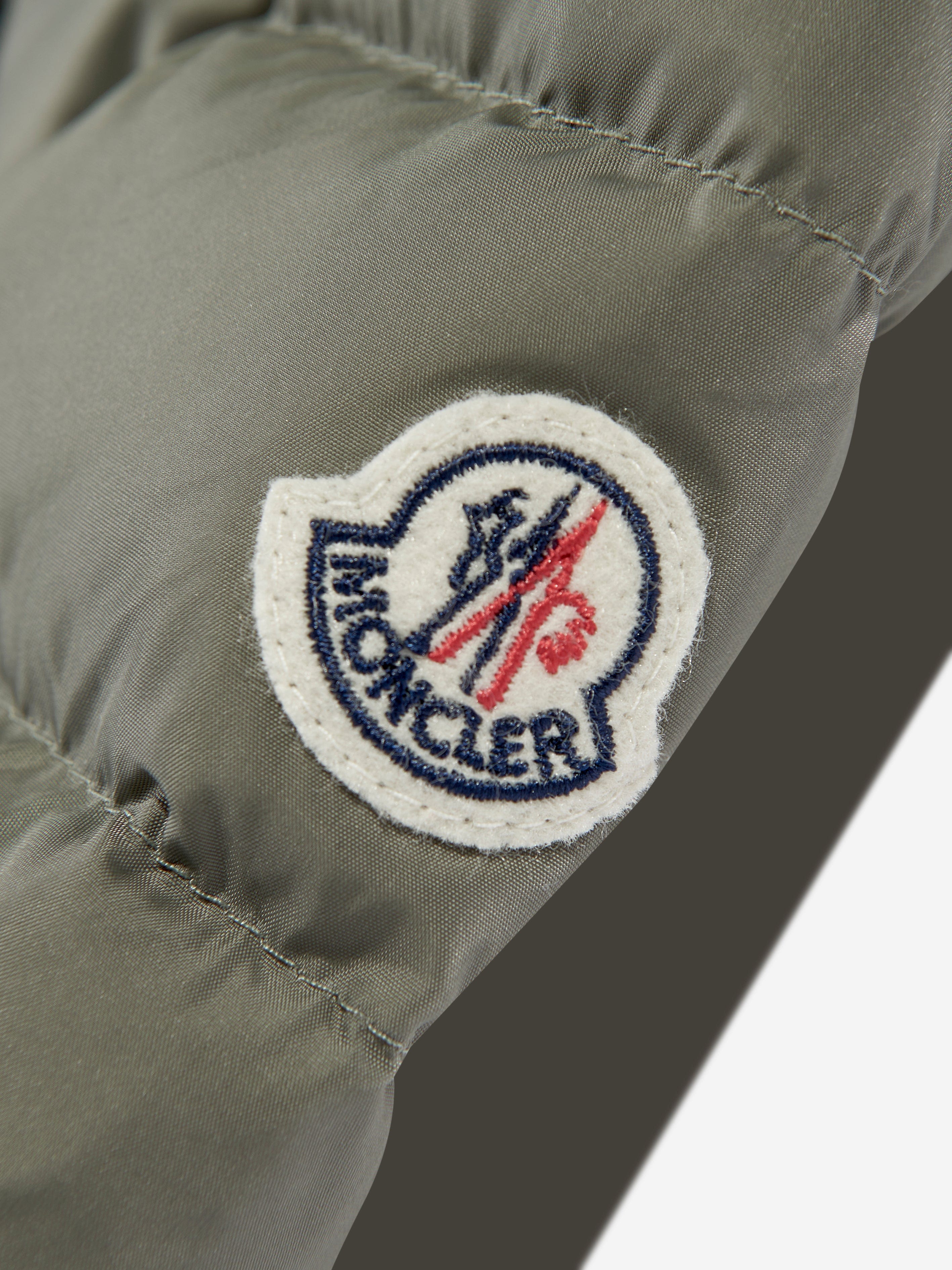 Moncler Enfant Girls Down Padded Charpal Long Coat in Green Buy Cheap Visit New