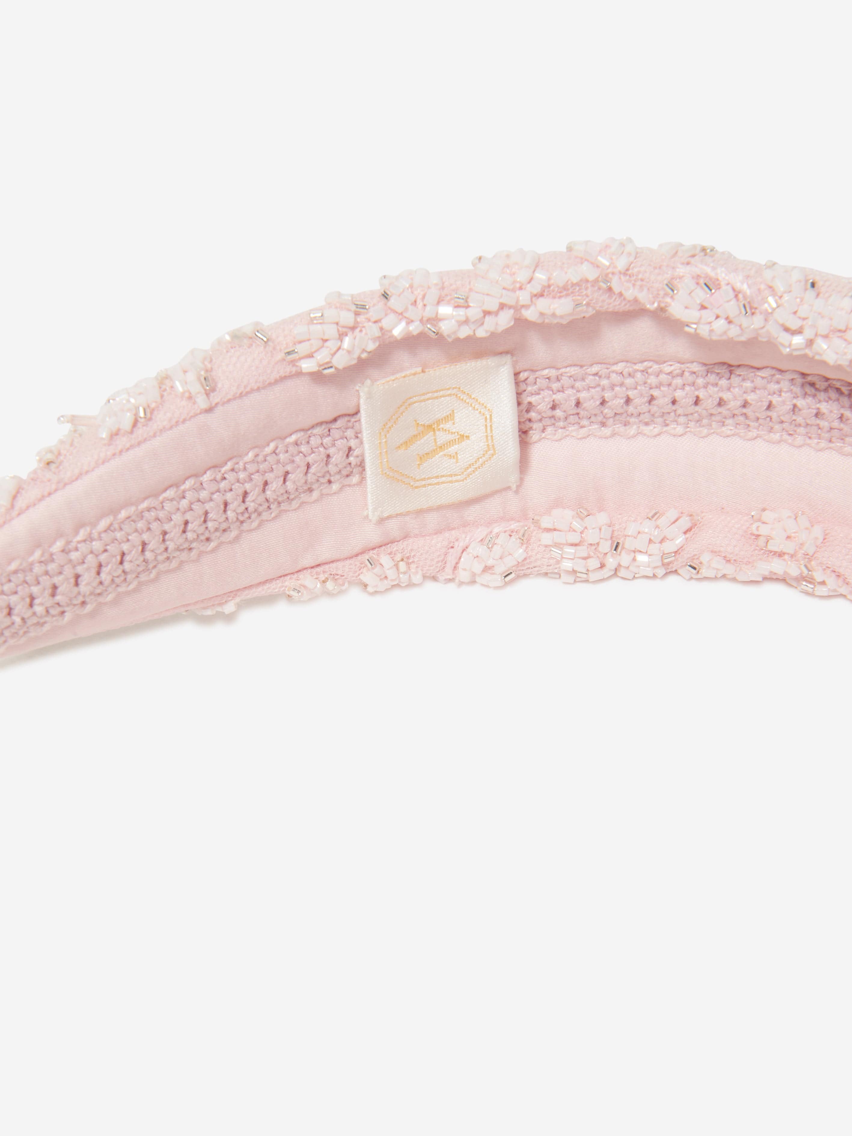 Maison Ava Girls Fllorentina Headband in Pink Cheap Visa Payment