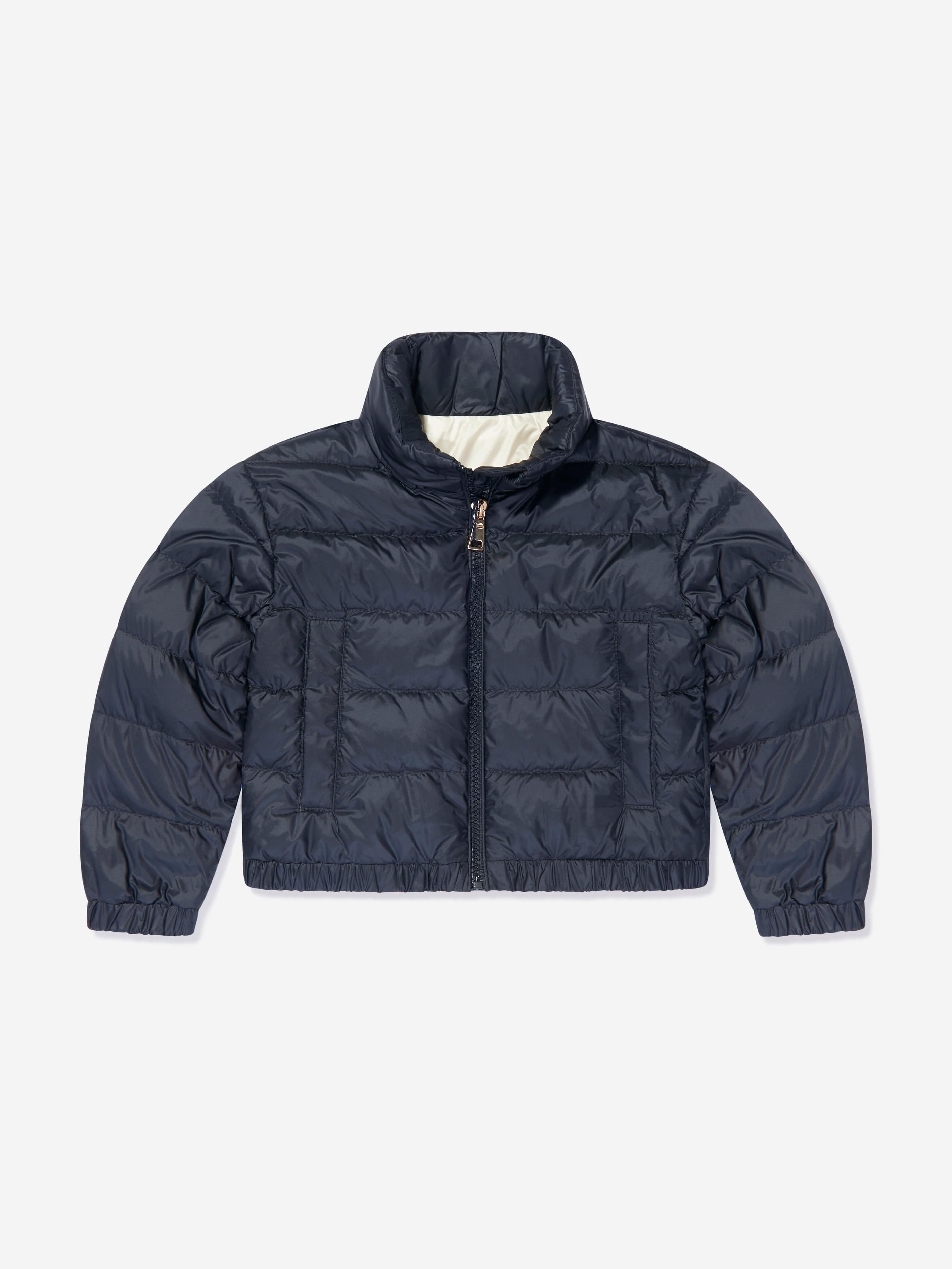 Moncler Enfant Girls Down Padded Musa Jacket in Navy Sale 2025 Newest