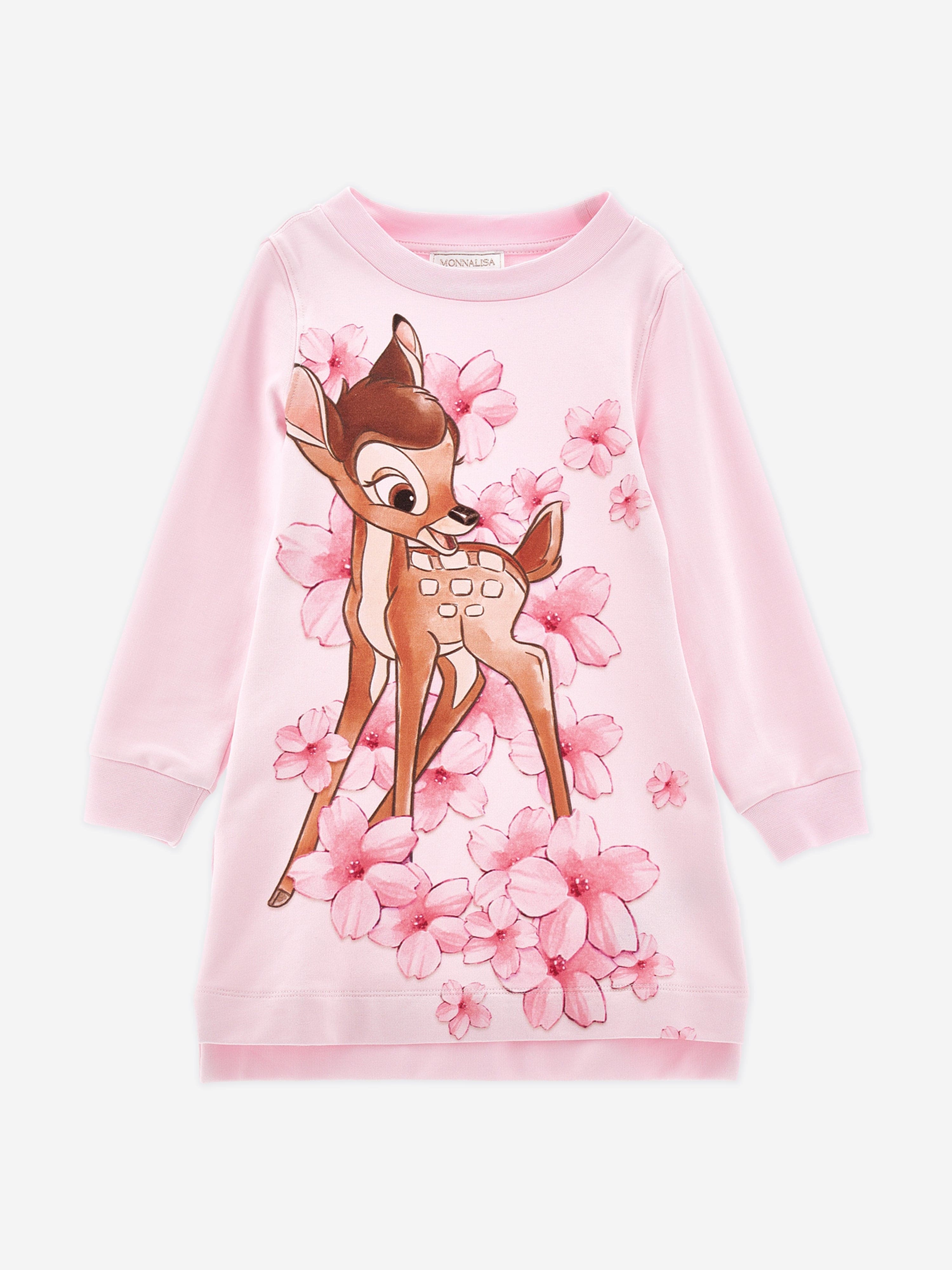 Girls Bambi Sweater Dress in Pink Sale Cost