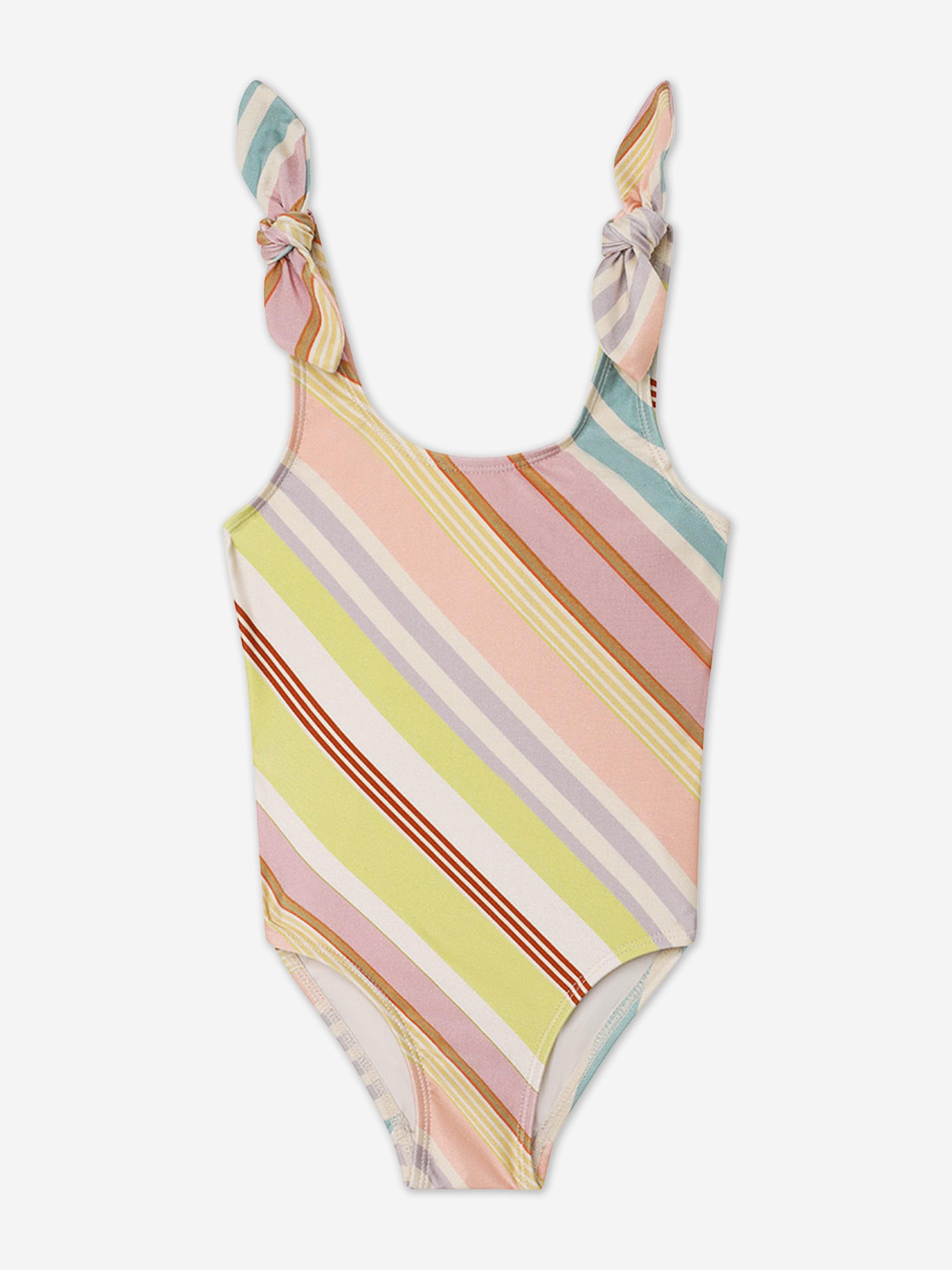 Girls Halliday Bow Shoulder Swimsuit in Multicolour Sale Low Pice Fee Shipping