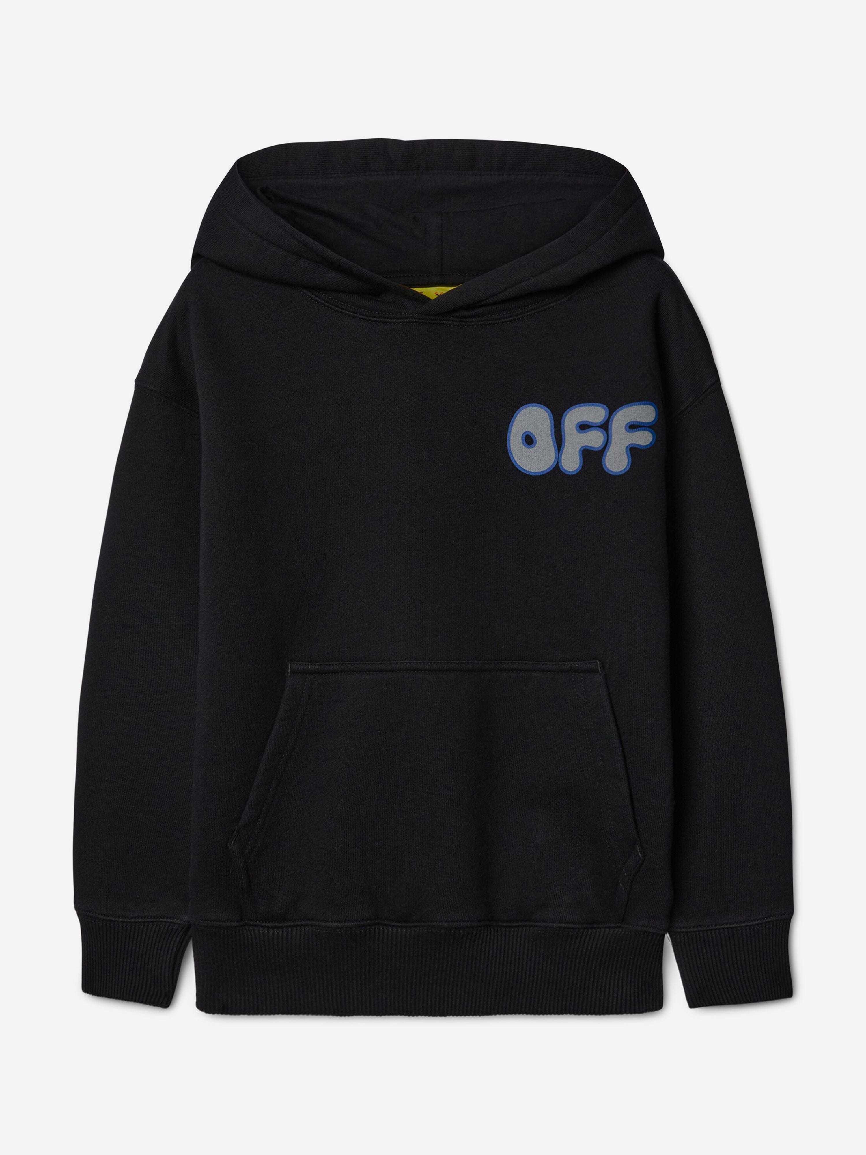 Off-White Kids Arrow Chunky Hoodie in Black Outlet Marketable