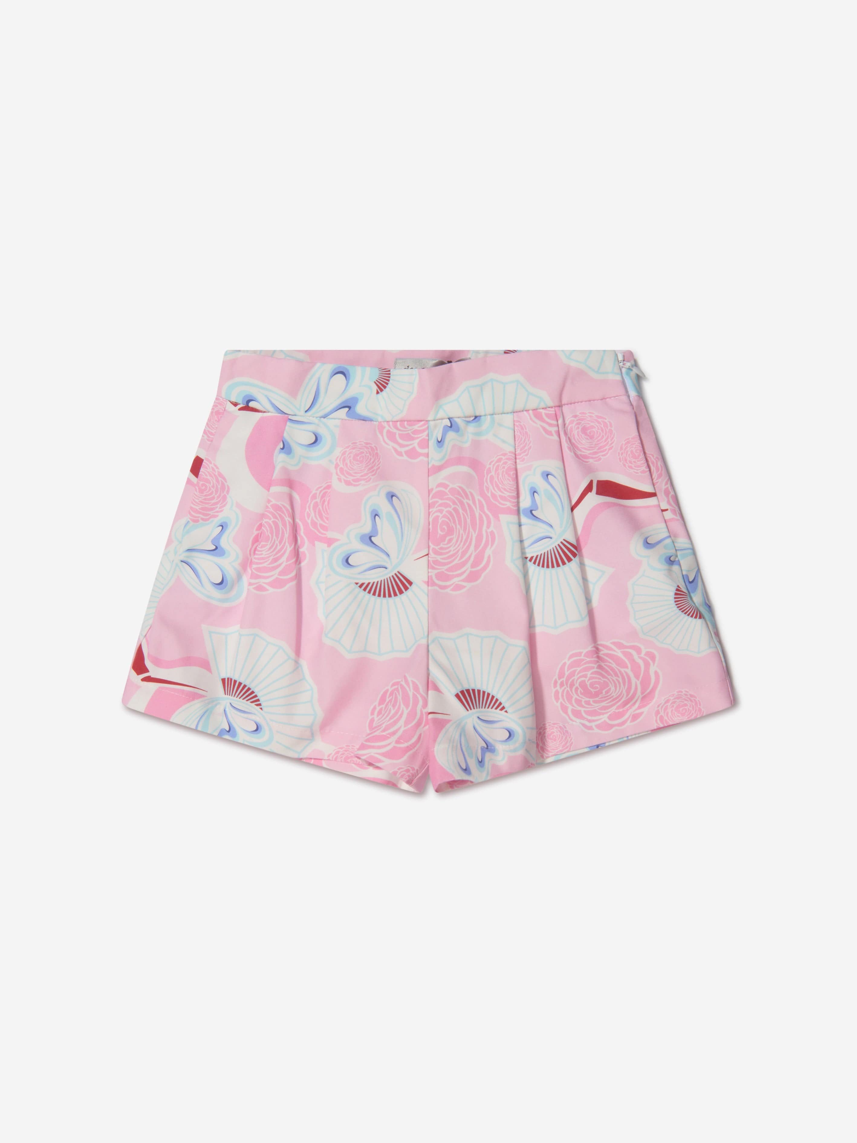 Simonetta Girls Cotton Floral Fan Print Shorts Outlet Great Deals