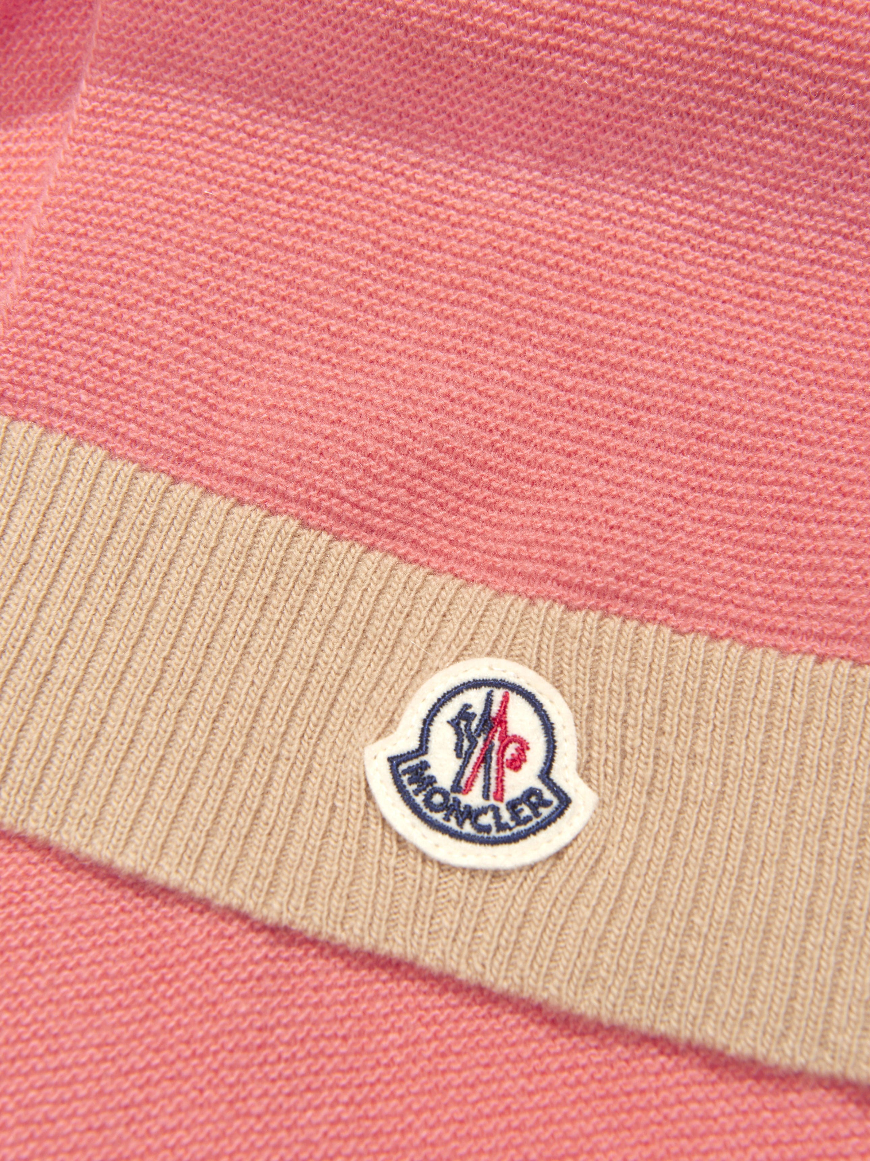 Moncler Enfant Girls Wool Knitted Logo Scarf Free Shipping For Cheap
