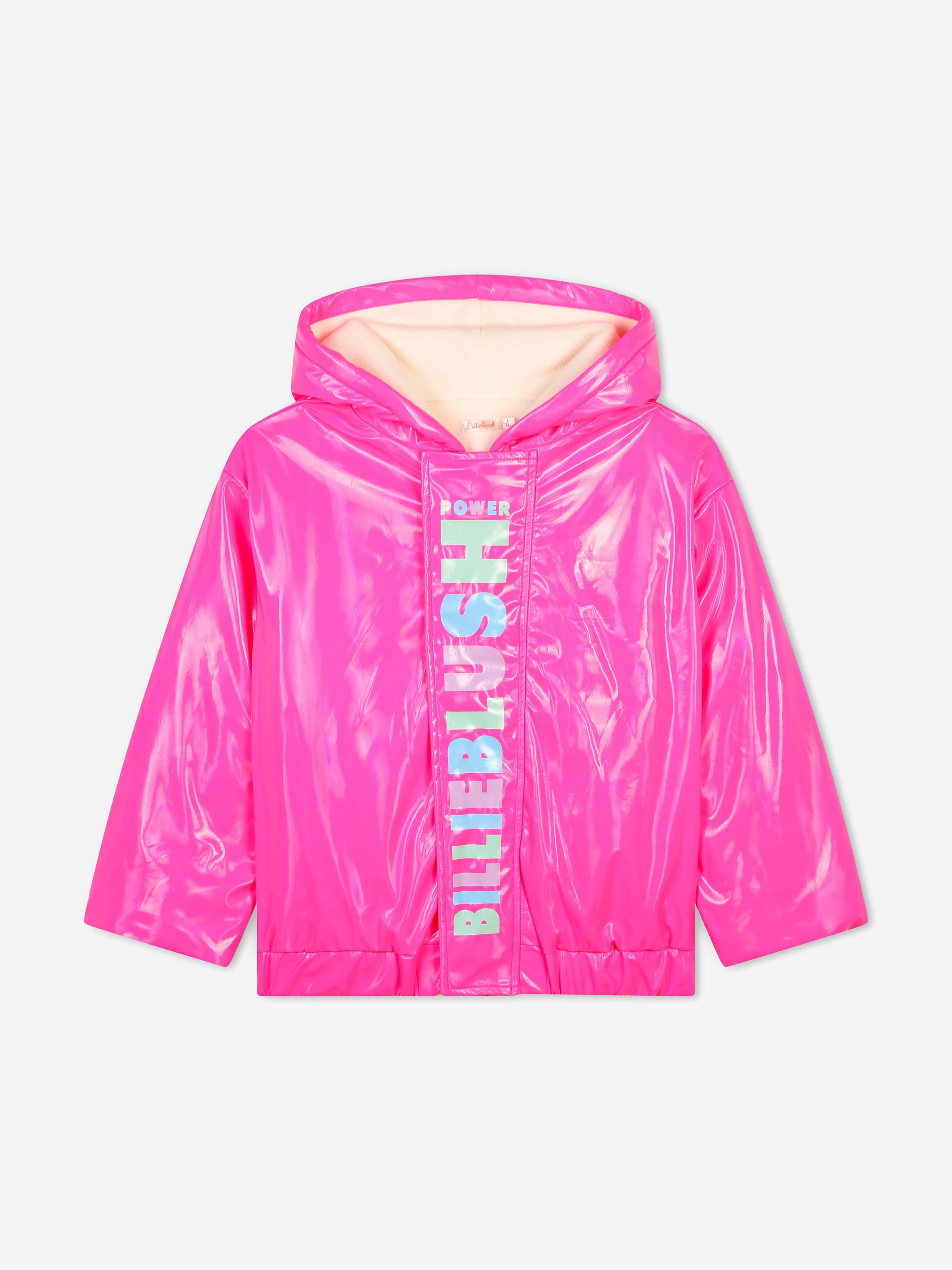 Billieblush Girls Hooded Raincoat in Pink Clearance Online