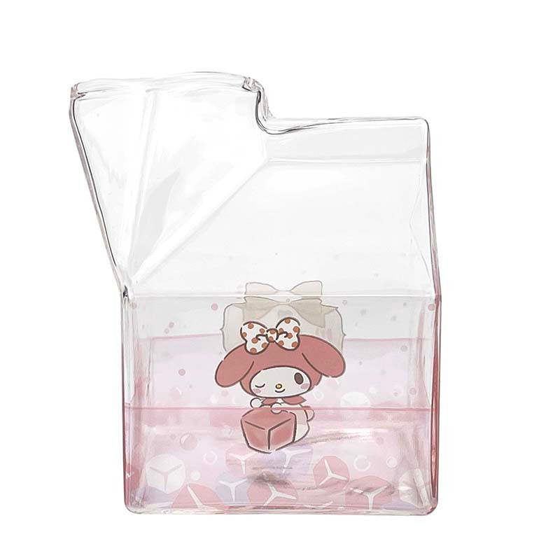 My Melody Kawaii Glass Milk Carton Cup For Cheap Online