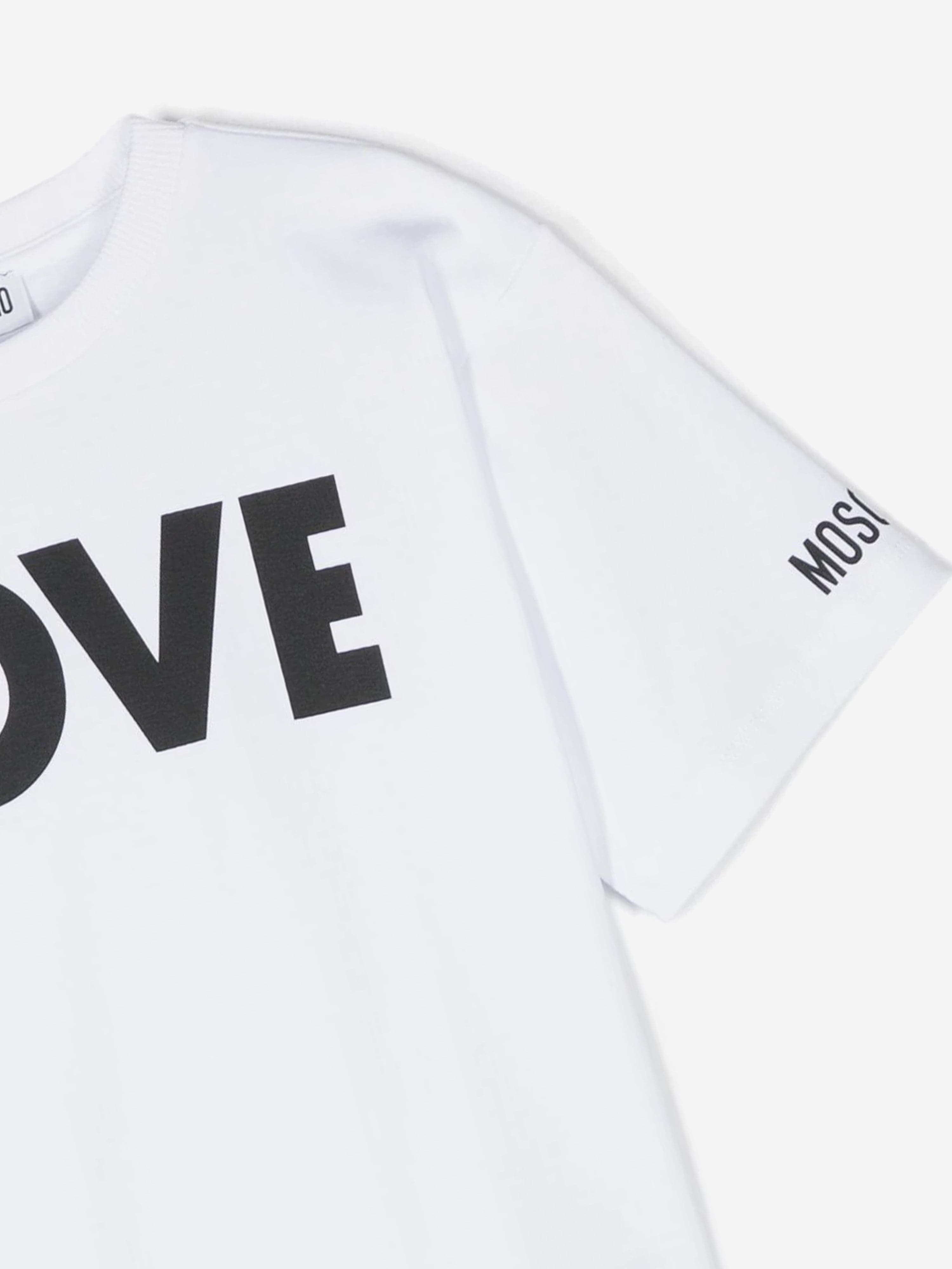 Moschino Kids Love T-Shirt in White Low Shipping Cheap Pice
