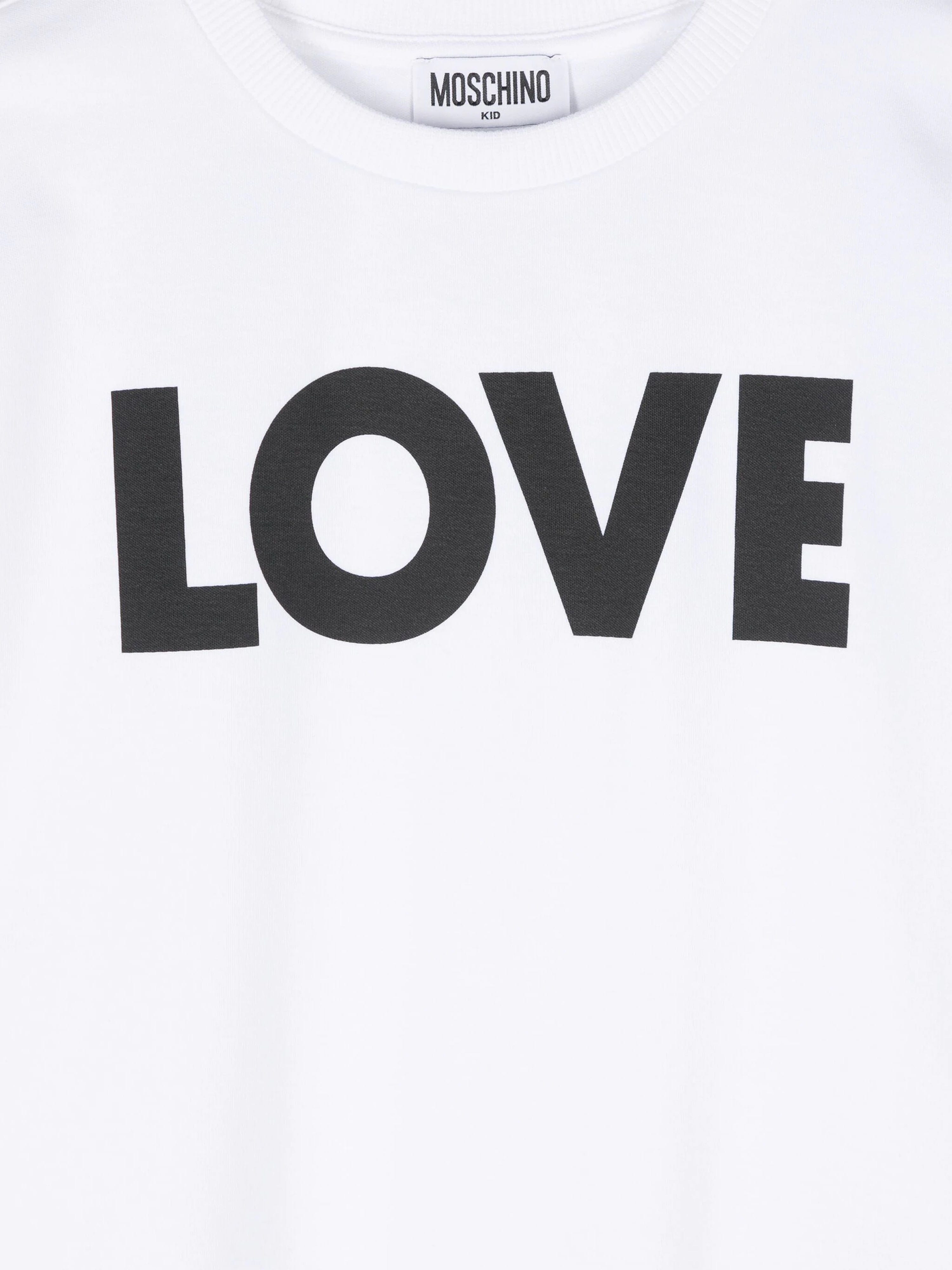 Moschino Kids Love T-Shirt in White Low Shipping Cheap Pice