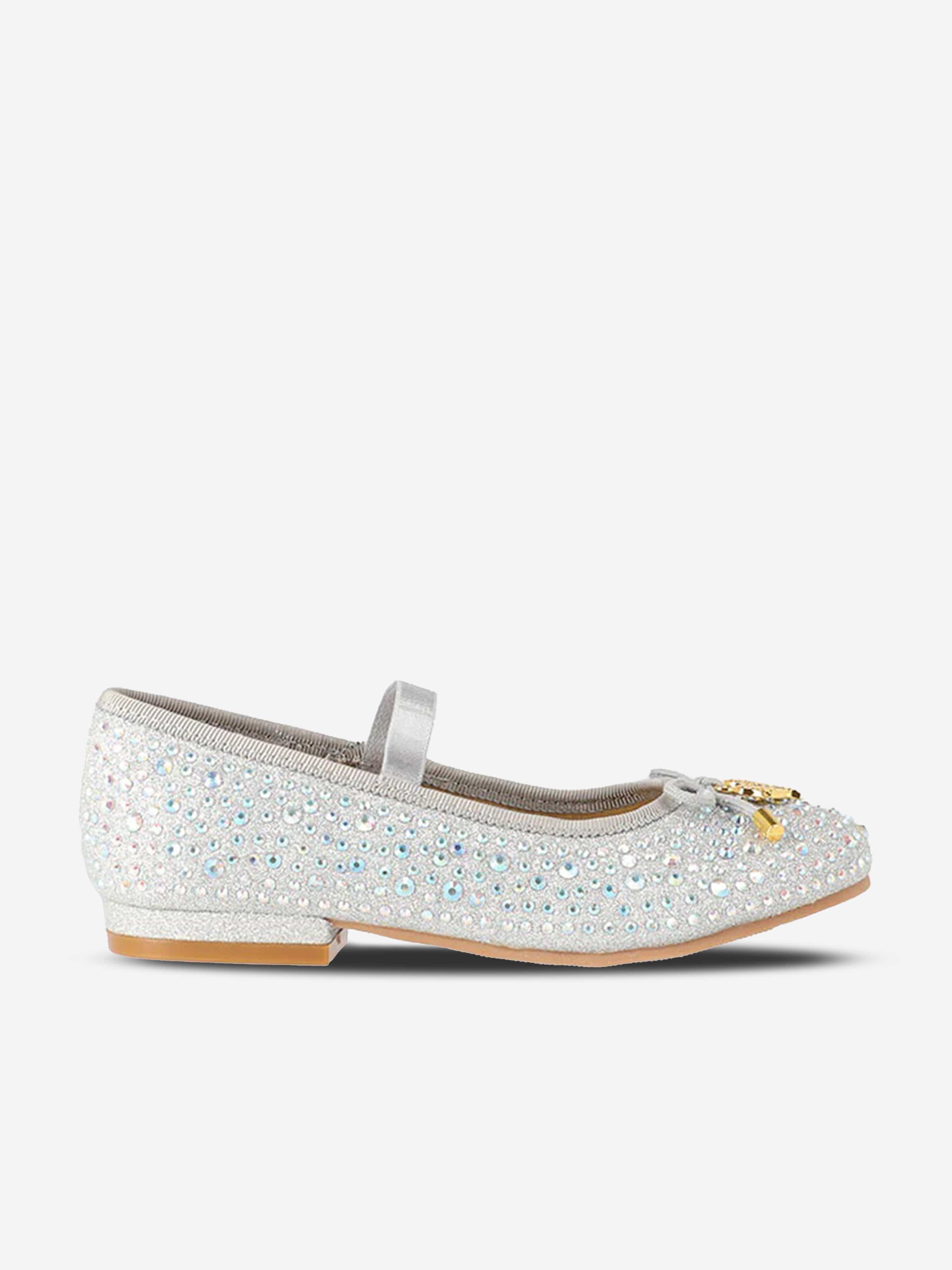 Angels Face Girls Maya Crystal Shoes in Silver In China Online
