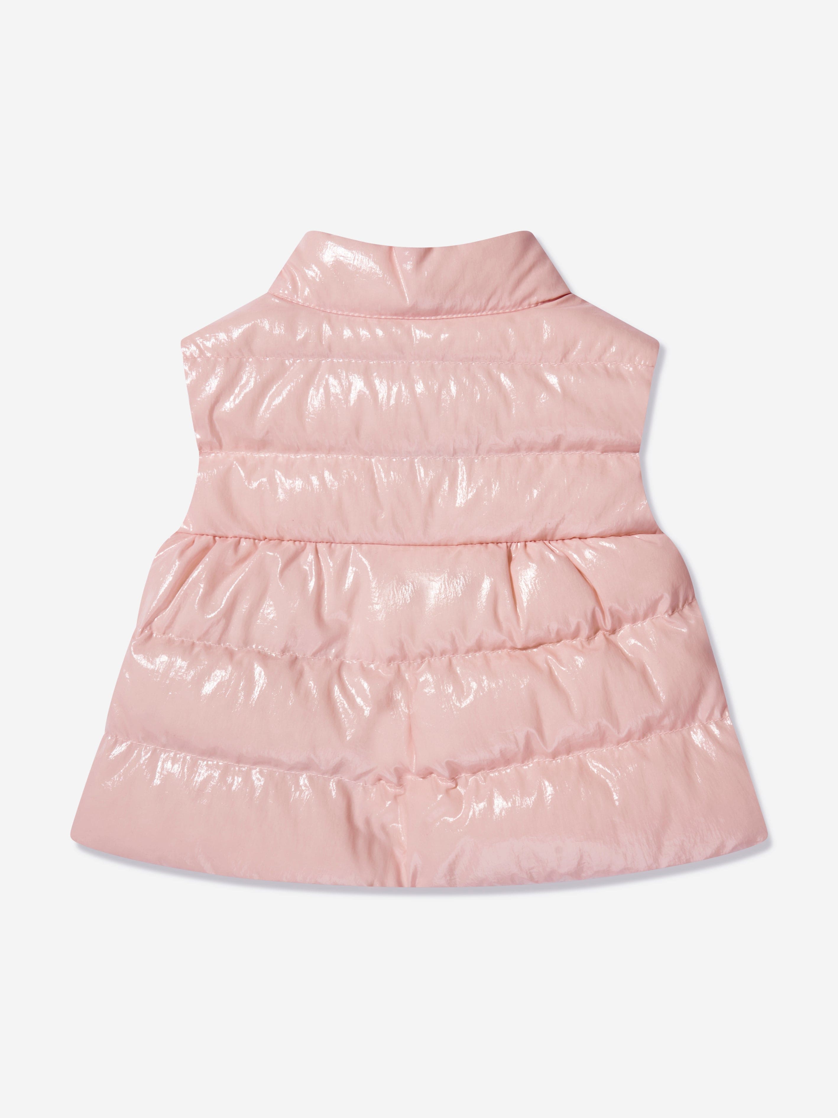 Moncler Enfant Baby Girls Down Padded Hiva Gilet in Pink Buy Cheap Best Place