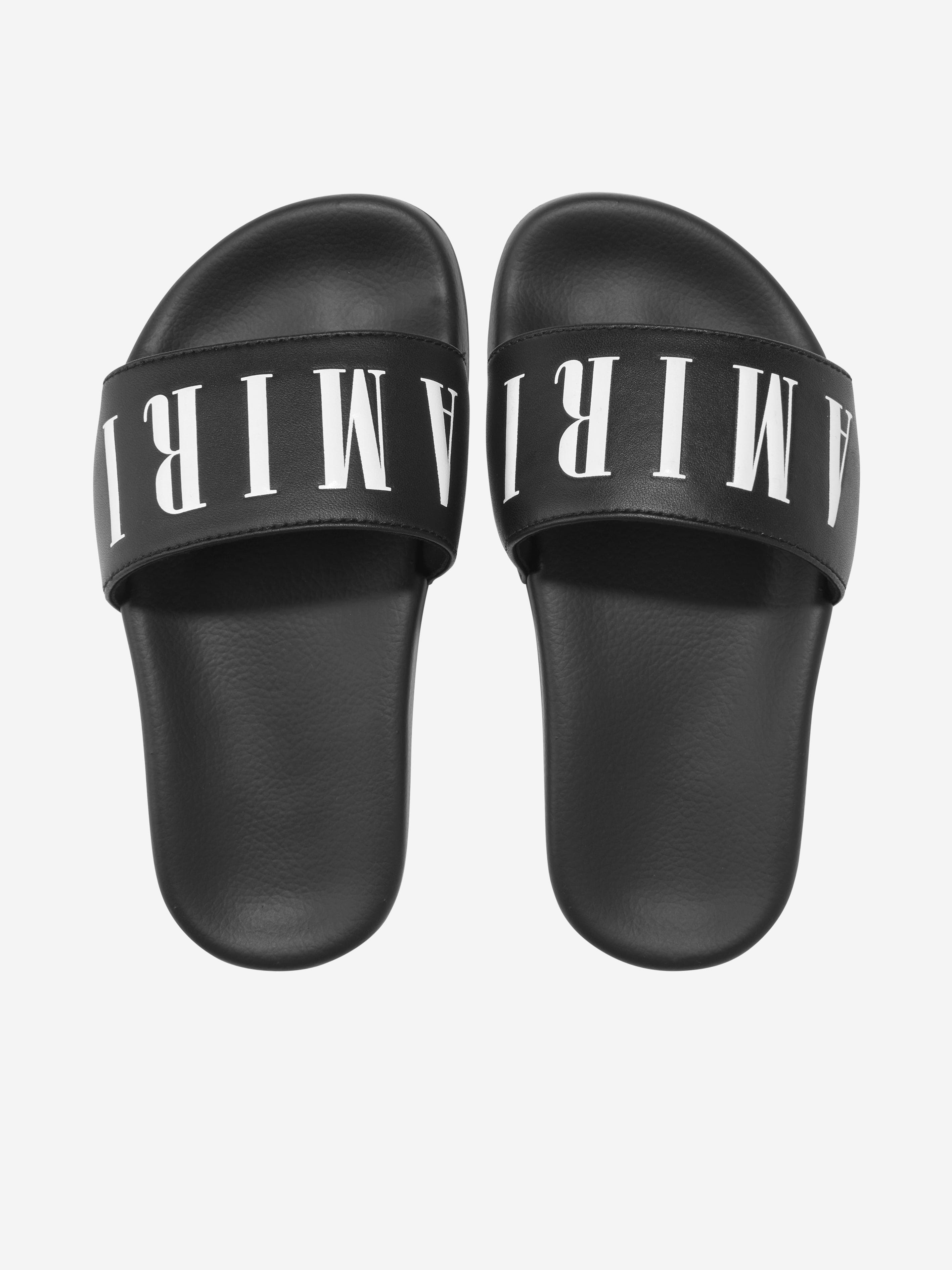 Amiri Kids Logo Sliders in Black Clearance Best