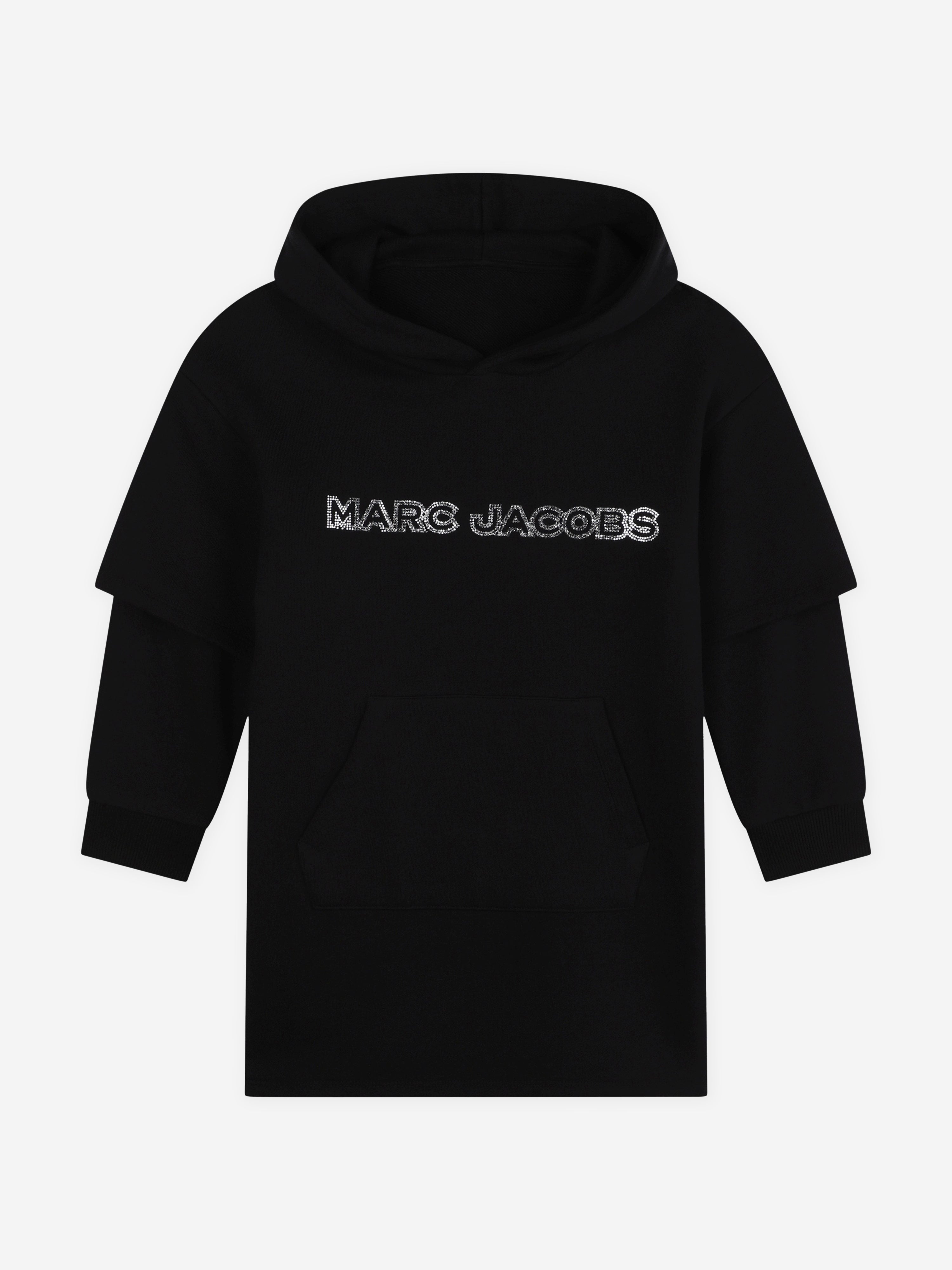 MARC JACOBS Girls Hooded Sweater Dress in Black Clearance Purchase