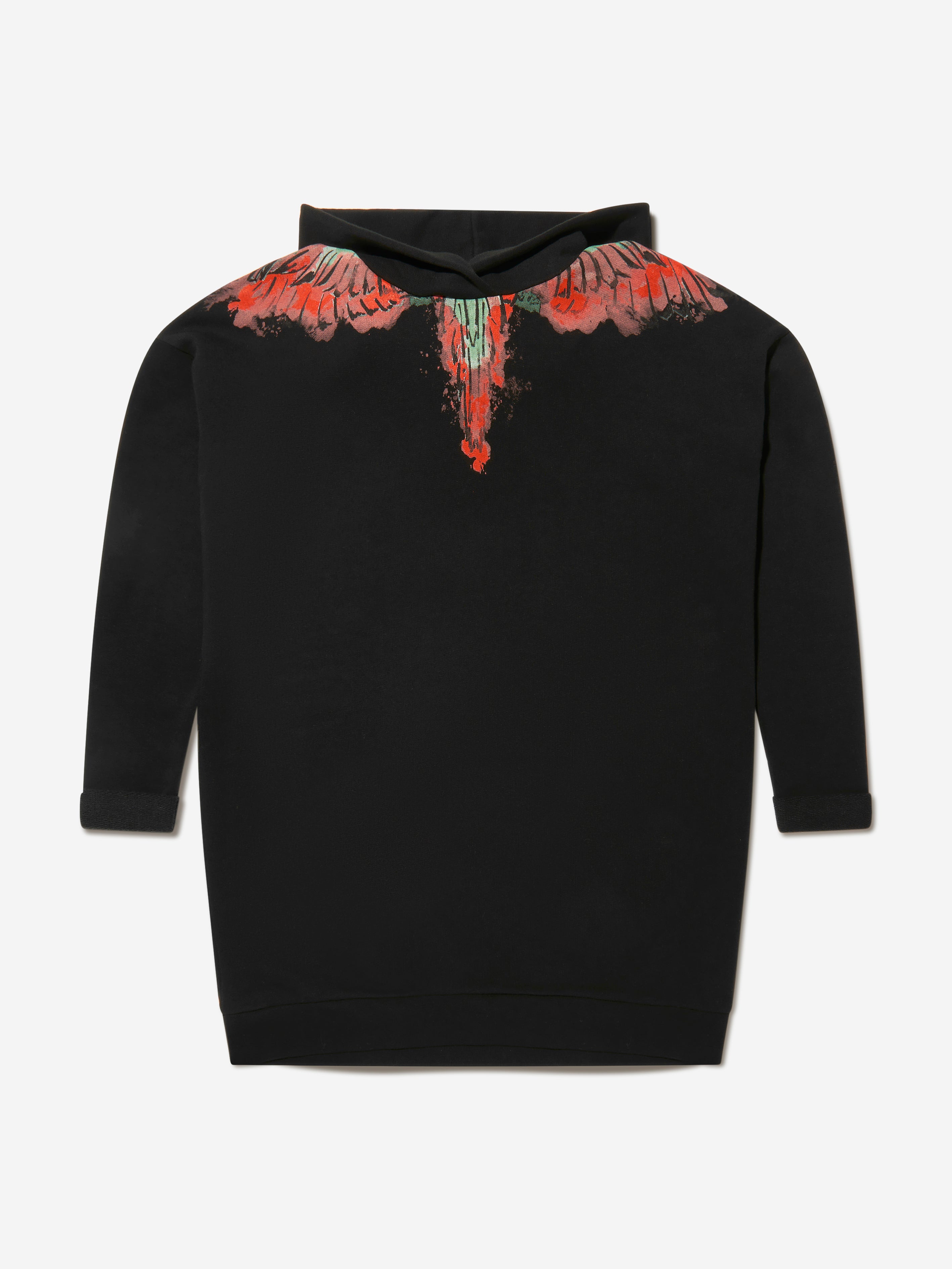 Marcelo Burlon Girls Cotton Wings Hoodie Dress Cheapest Sale Online