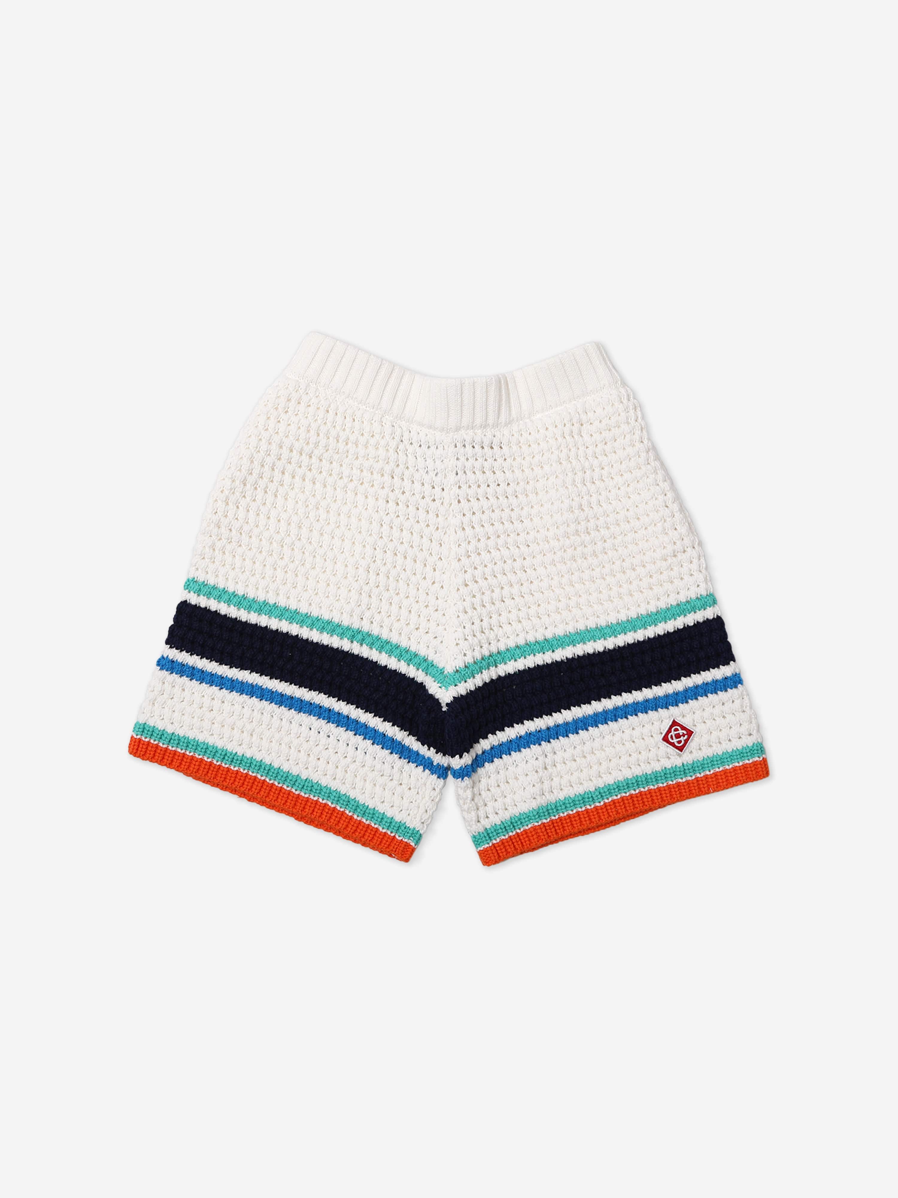 Casablanca Kids Crochet Effect Tennis Shorts in White Great Deals Cheap Pice
