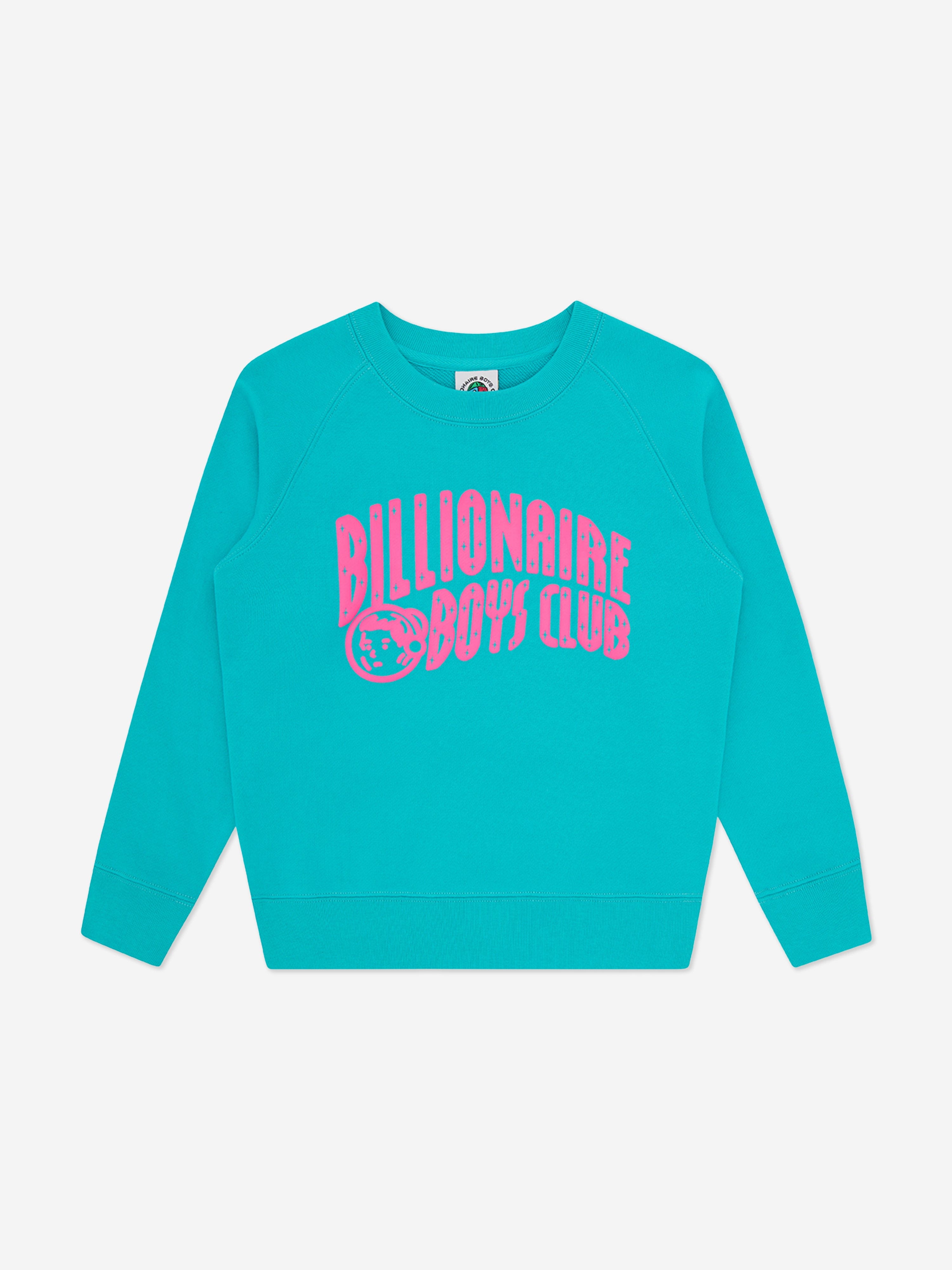 Billionaire Boys Club Kids Arch Logo Sweatshirt in Blue With Credit Card
