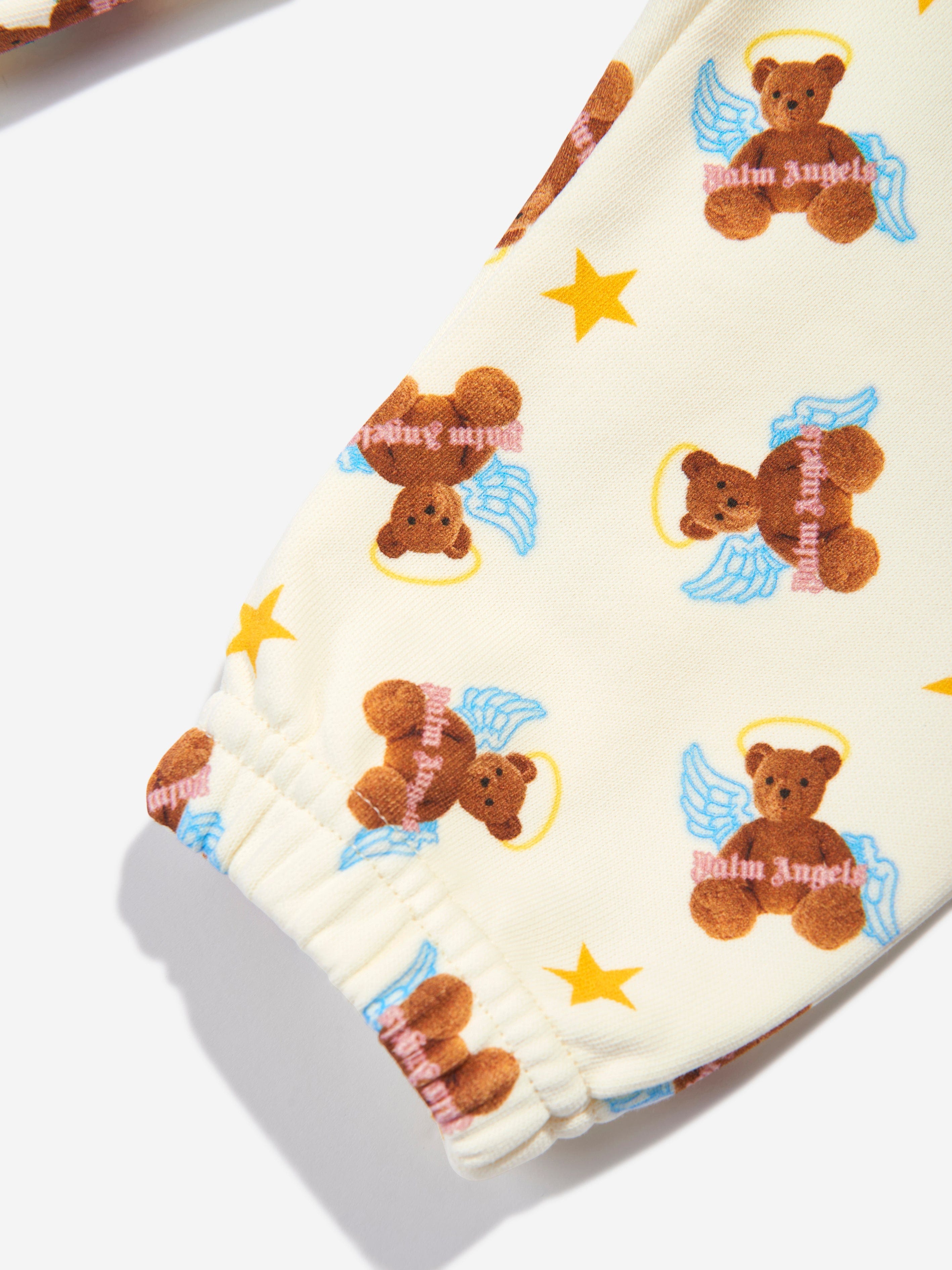 Palm Angels Baby Girls AOP Bear Joggers in Ivory Enjoy Cheap Online