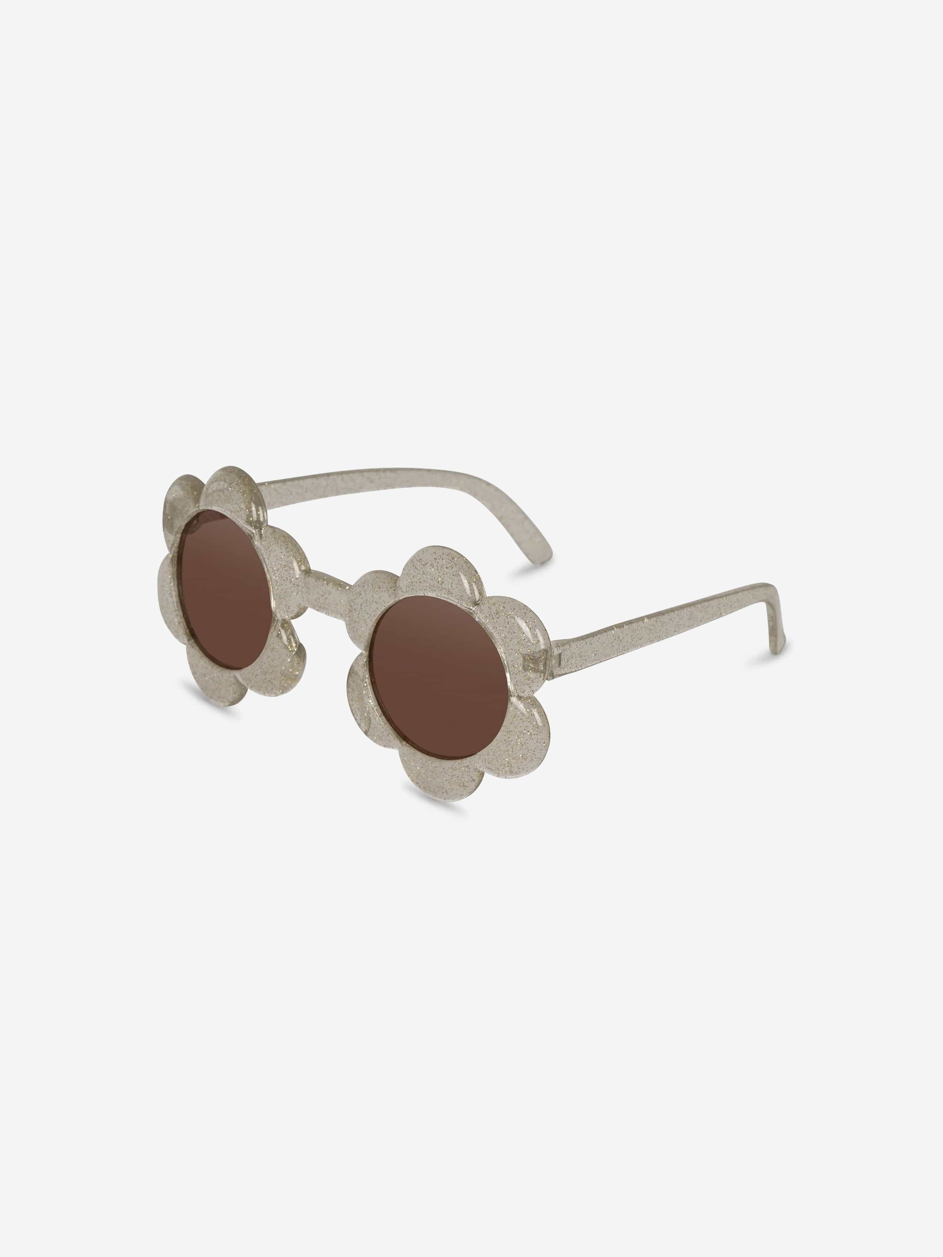 Konges Sljd Girls Glitter Flower Sunglasses in Beige (Frame 13.8cm) With Mastercard Cheap Online