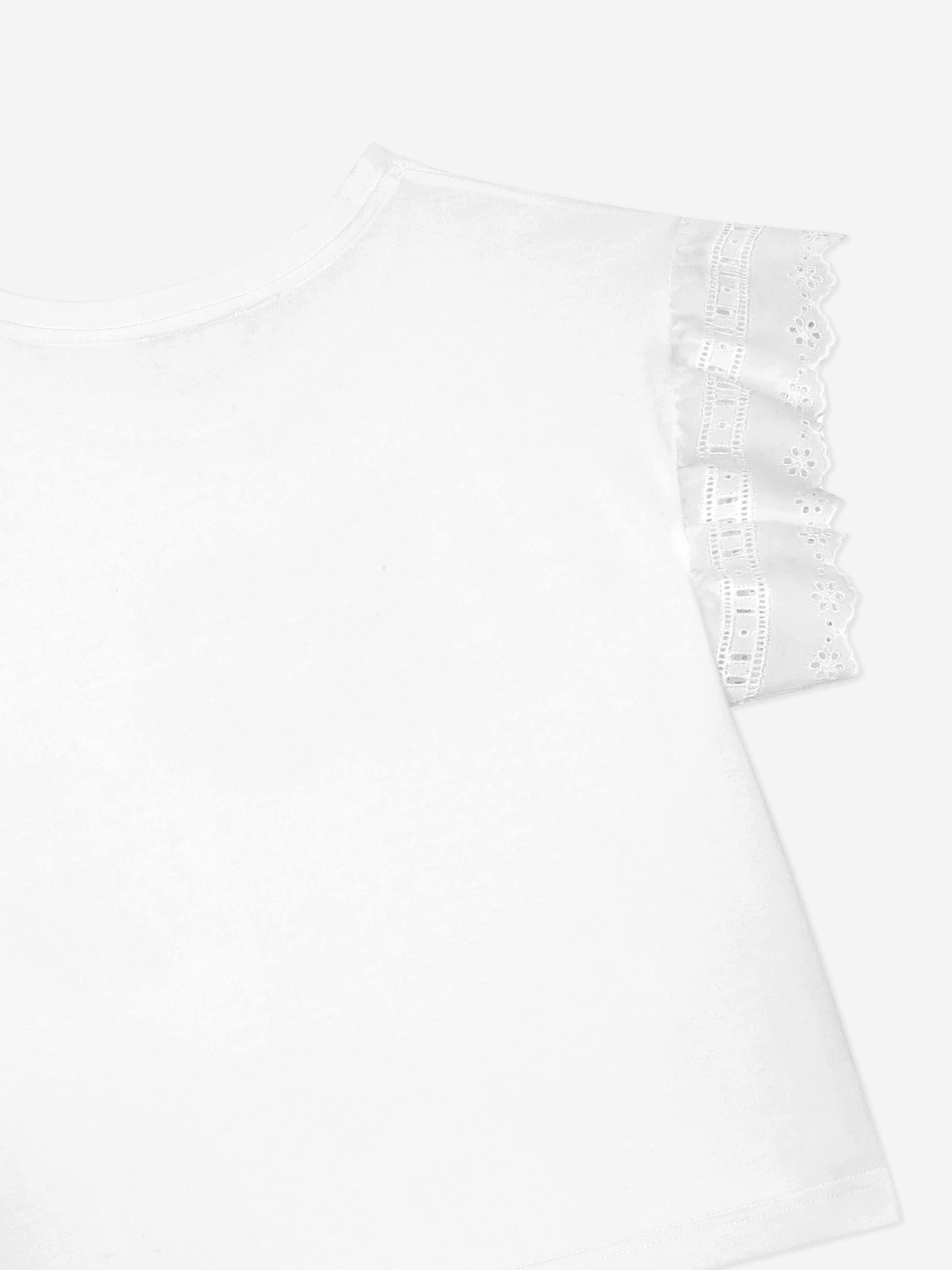 Dolce & Gabbana Girls Broderie Anglaise Top in White Cheapest For Sale