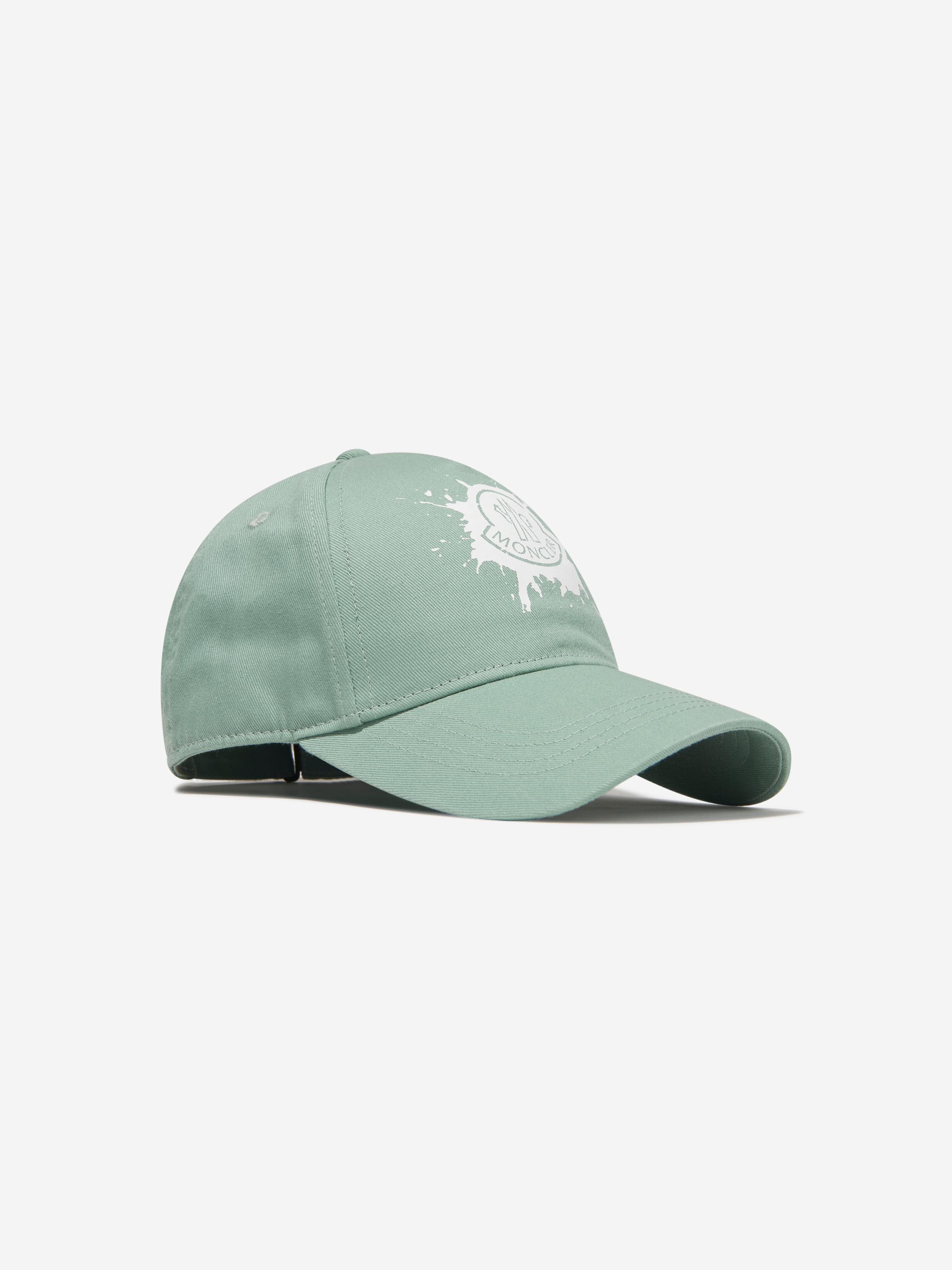Moncler Enfant Girls Logo Cap in Green Cheap Newest
