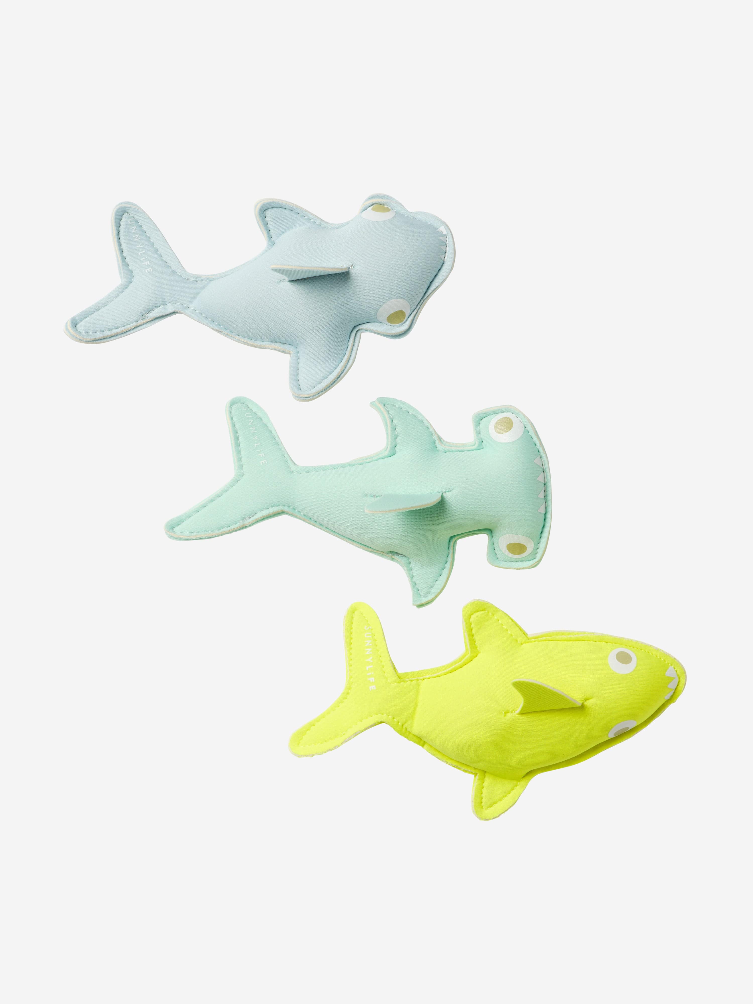 Sunnylife Kids Salty the Shark Set of 3 Dive Buddies in Multicolour (18cm) Buy Cheap Best Sale