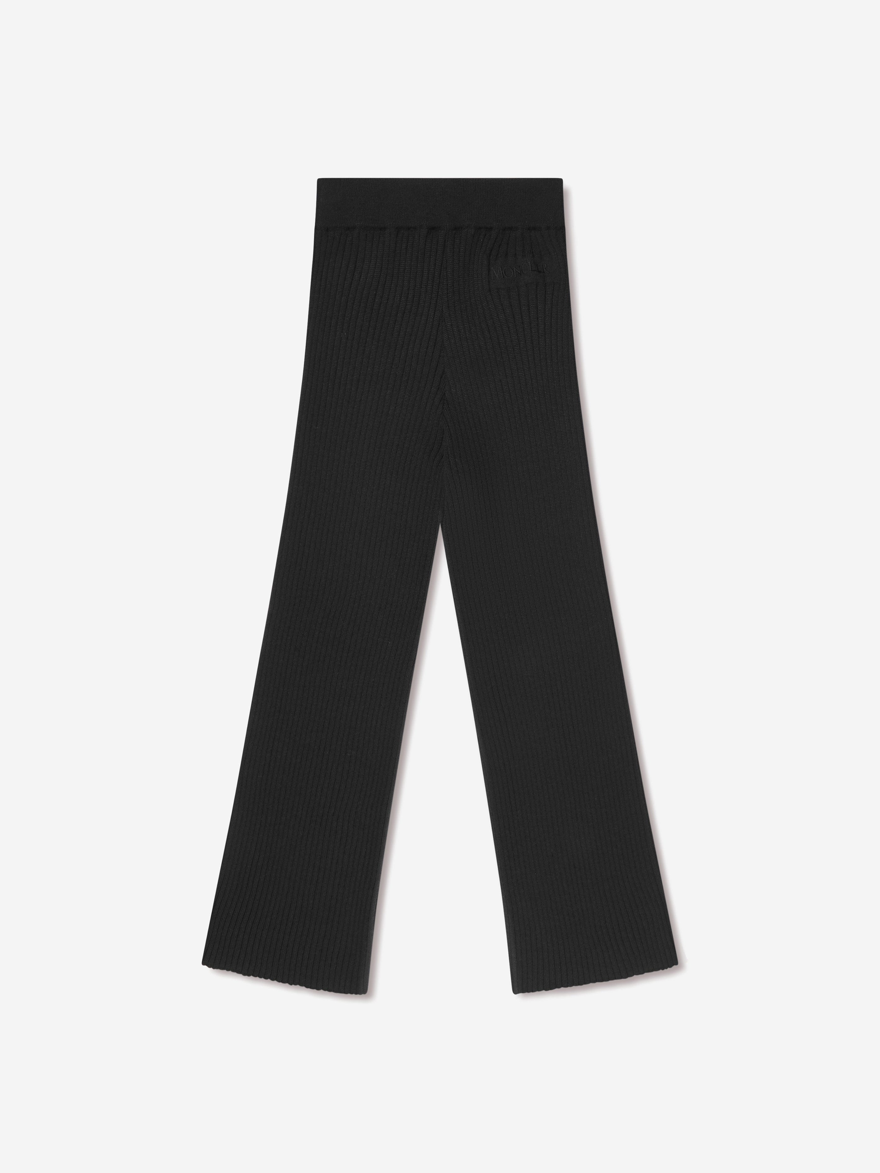 Moncler Enfant Girls Knitted Bottoms in Black Real For Sale