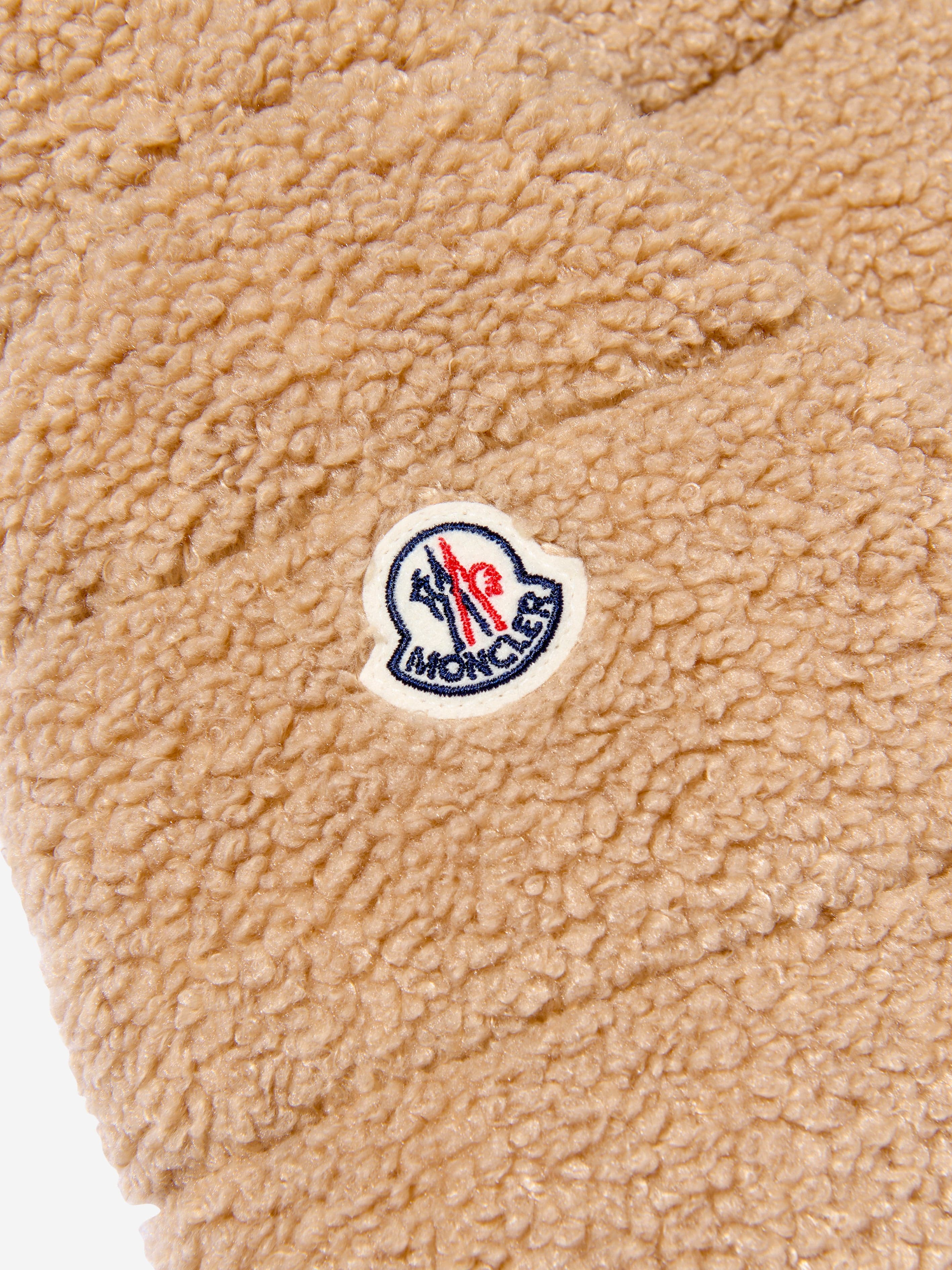 Moncler Enfant Girls Down Teddy Fleece Audrieu Jacket in Beige For Cheap Cheap Online