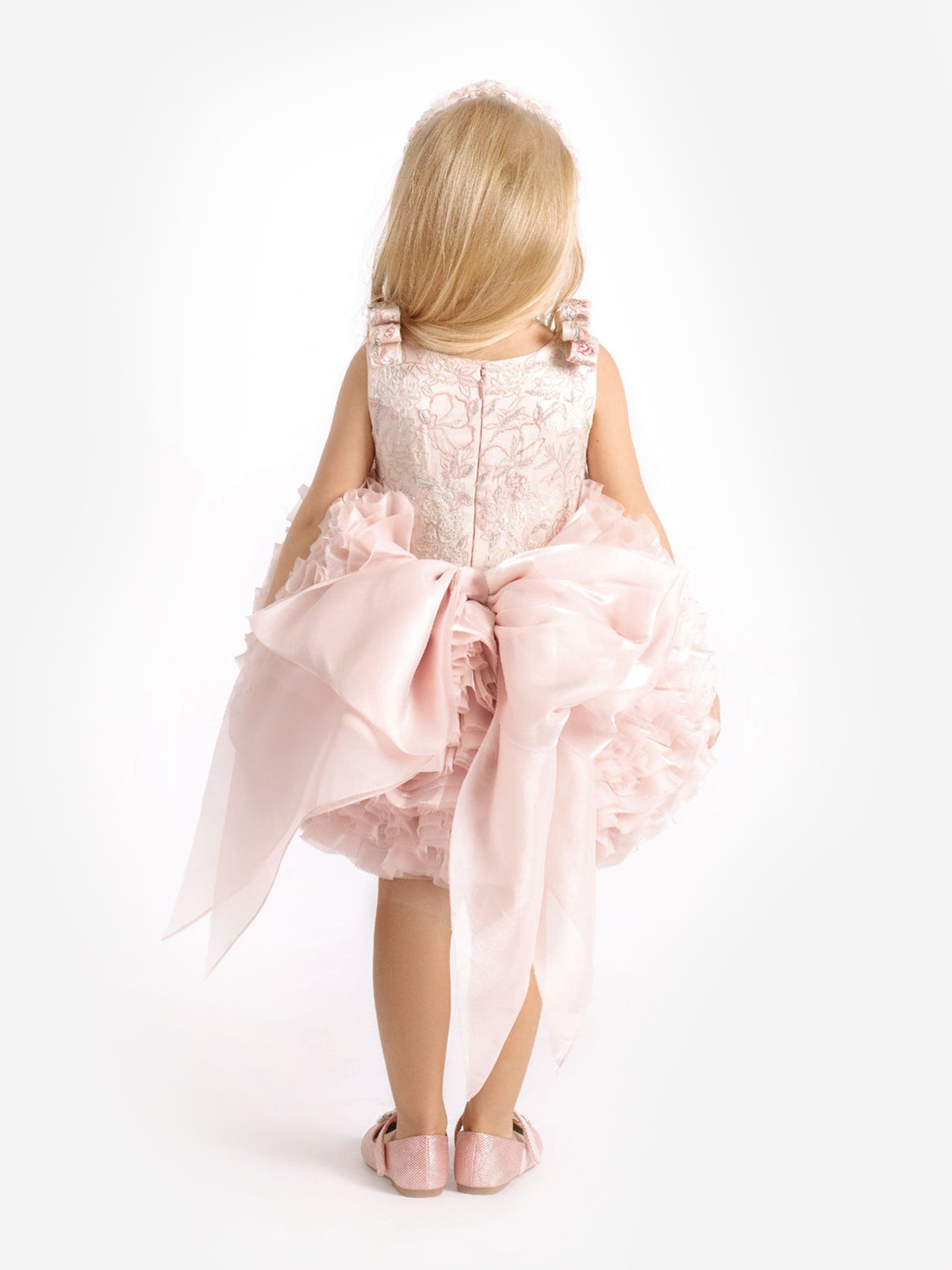 Maison Ava Girls Pomme Dress in Blush Buy Cheap Low Shipping