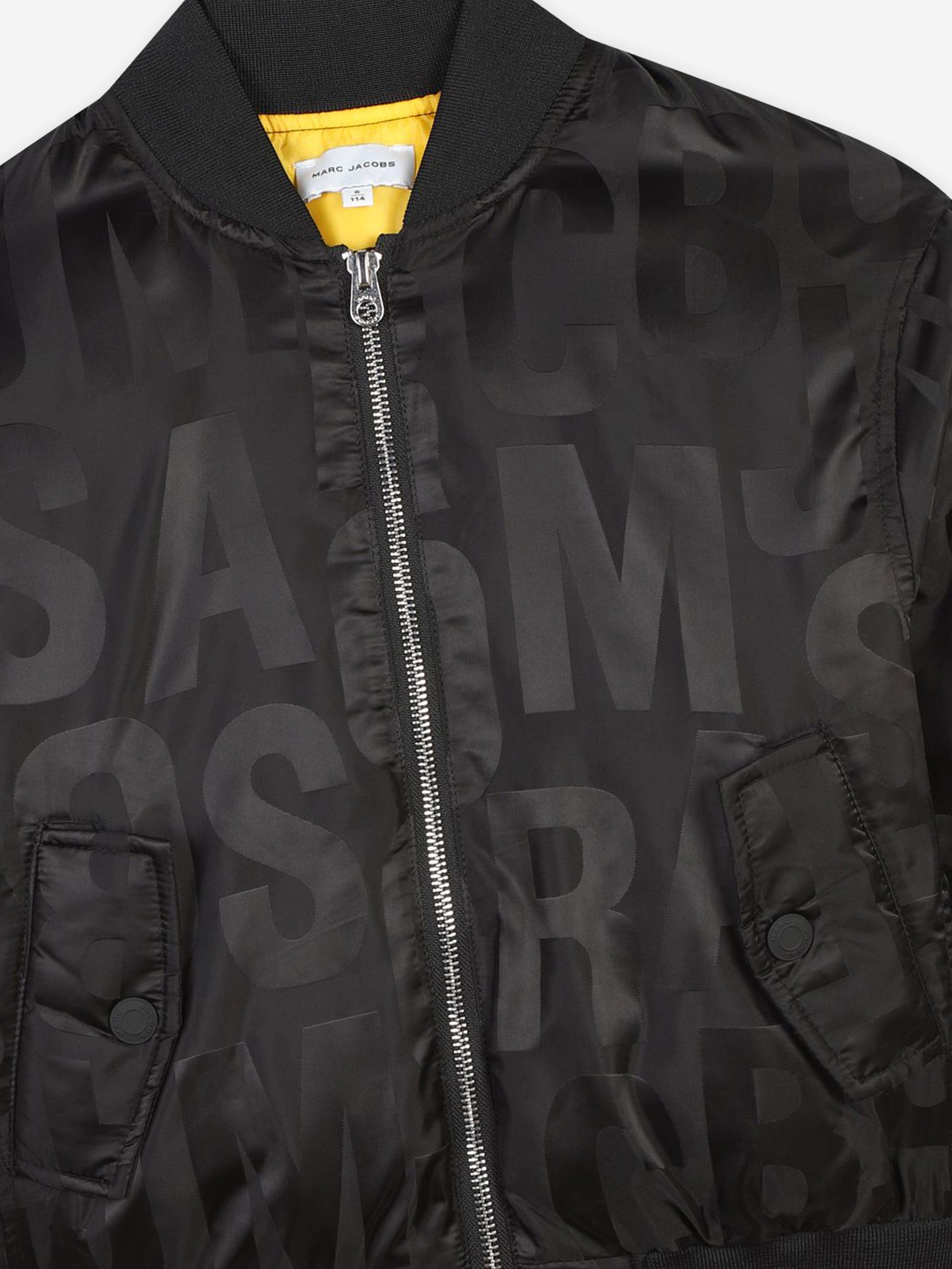 MARC JACOBS Kids Logo Bomber Jacket in Black Sale In China