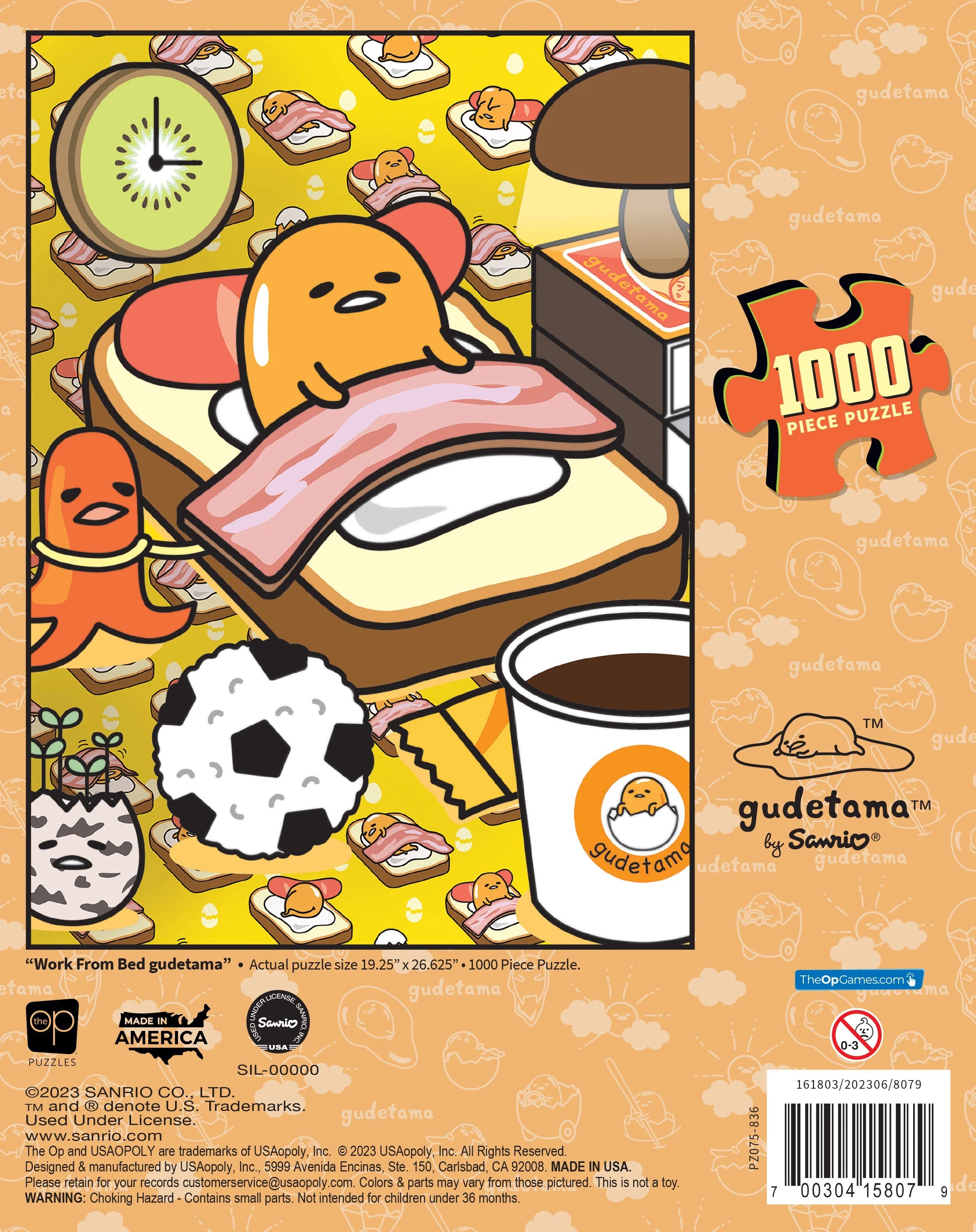 Gudetama Work From Bed 1000-pc Puzzle Outlet Clearance Store