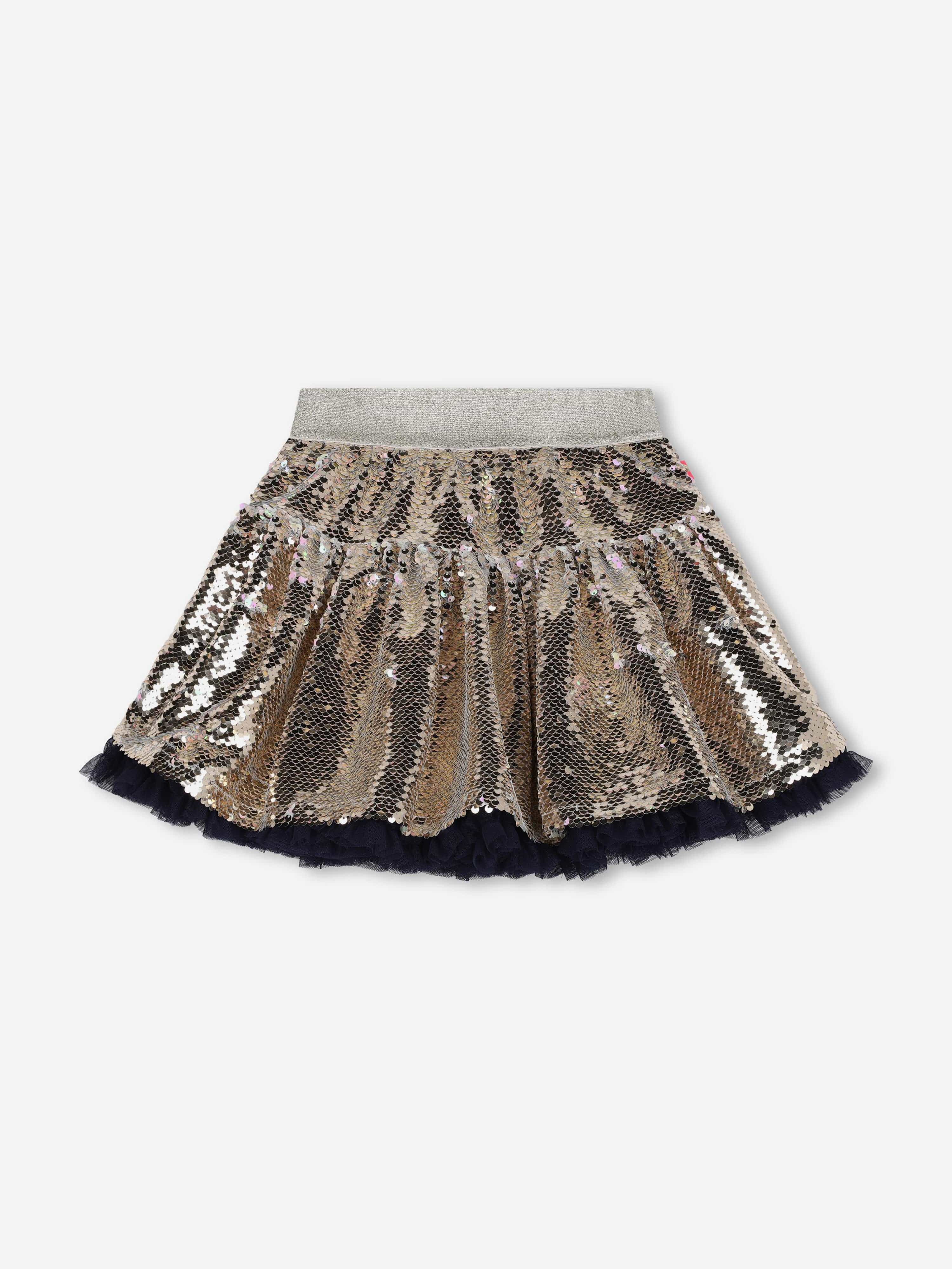 Billieblush Girls Sequin Skirt in Gold Shop Offer For Sale