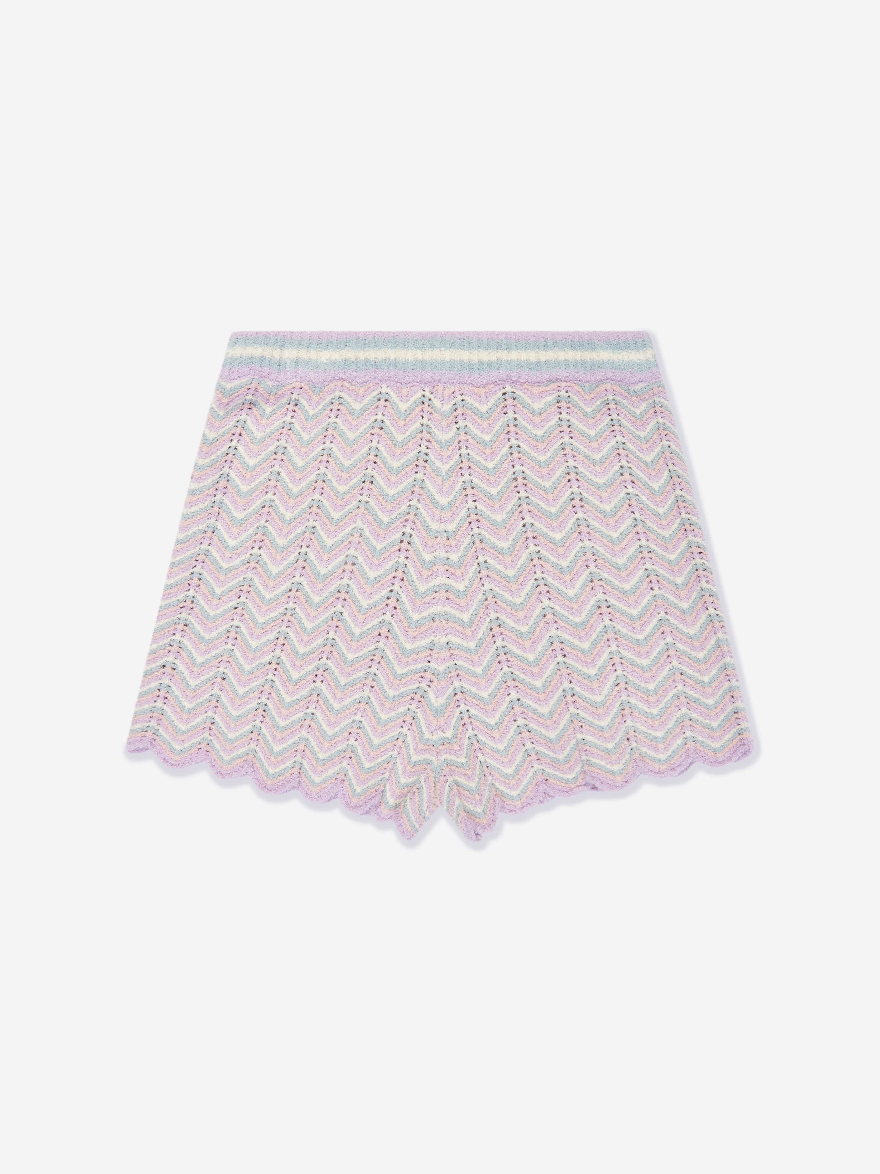 Zimmermann Girls Halliday Textured Knit Shorts in Multicoloured Free Shipping Factory Outlet