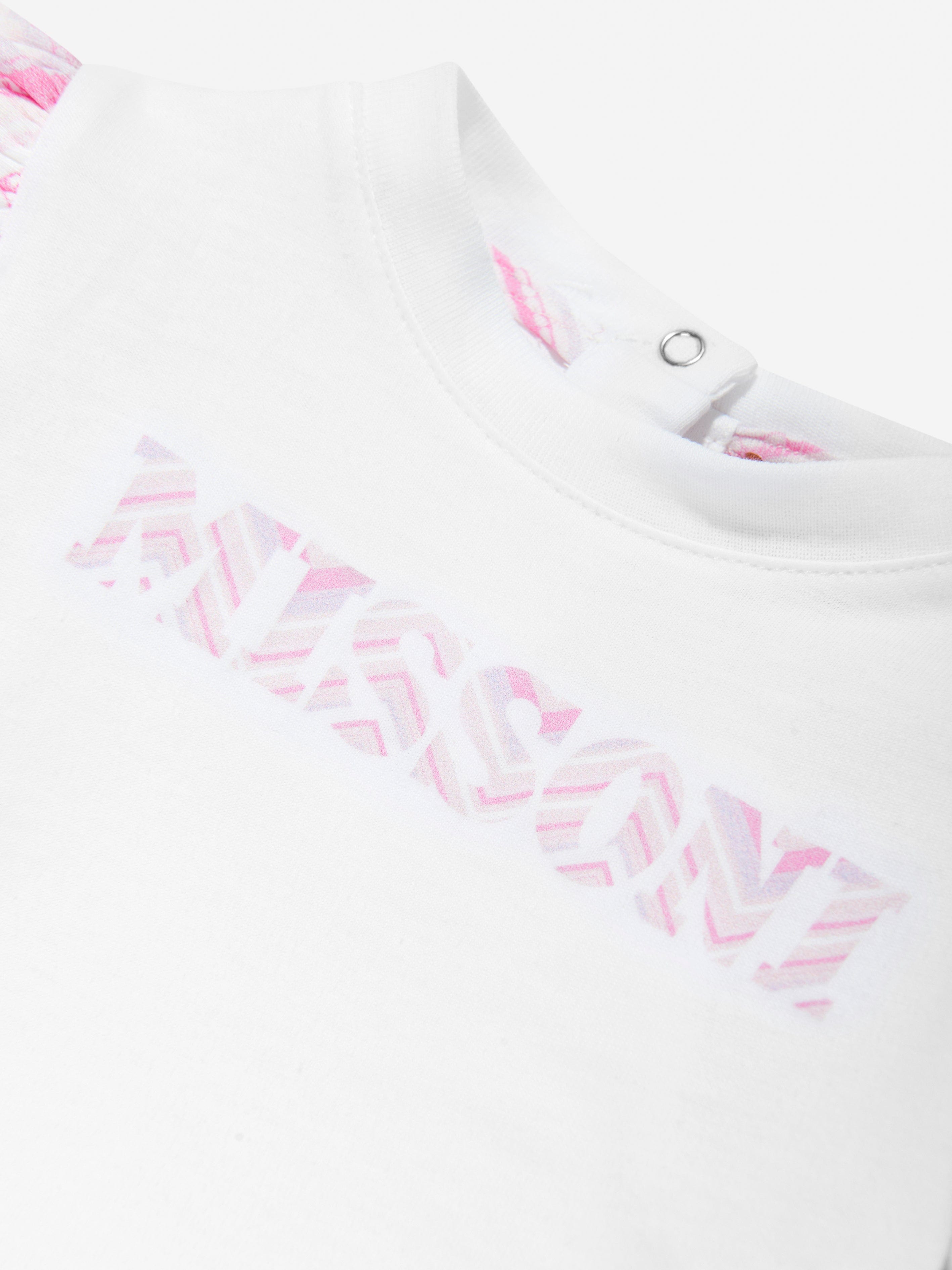 Missoni Baby Girls Long Sleeve Logo T-Shirt in White Great Deals Cheap Pice