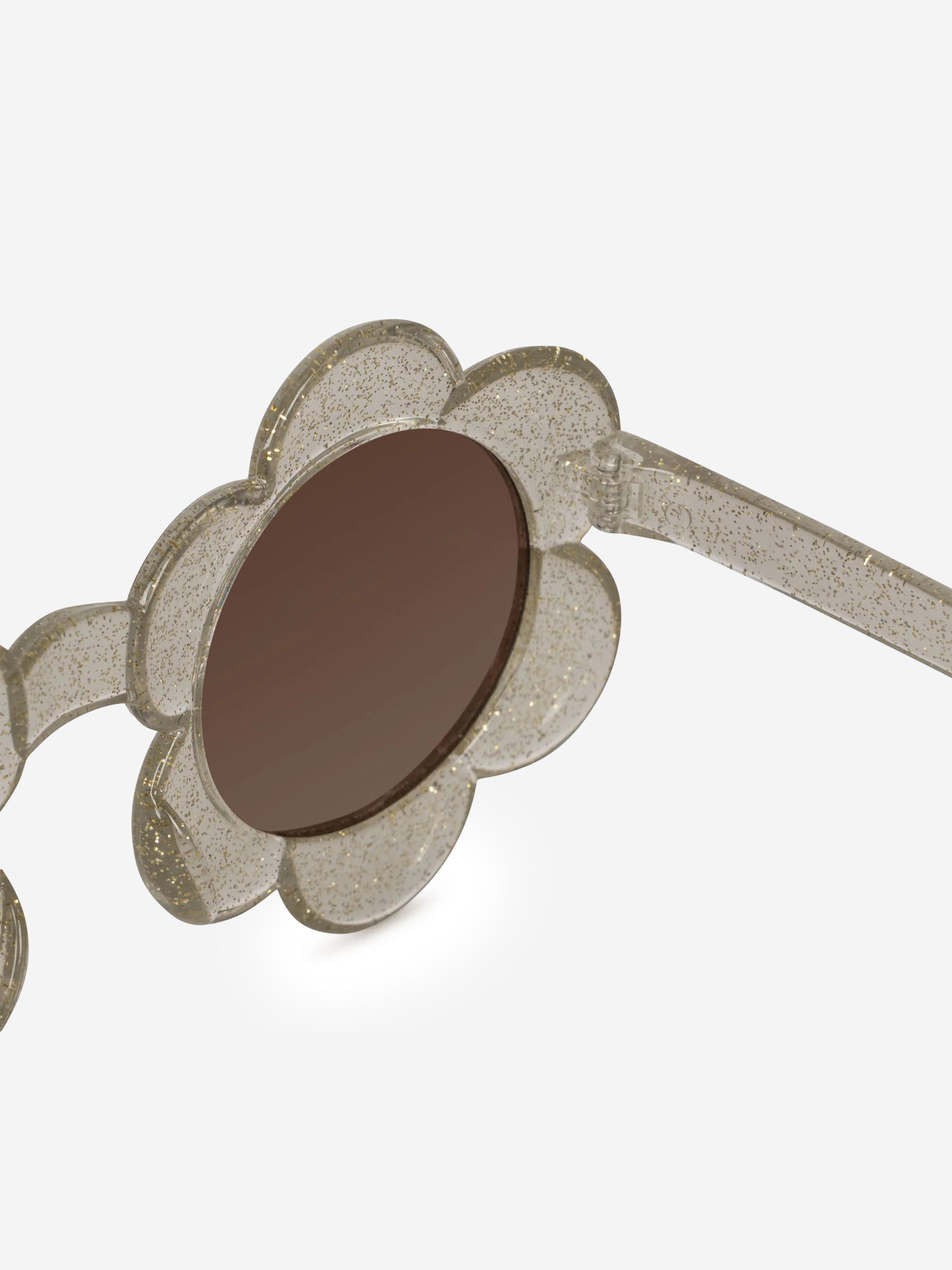 Konges Sljd Girls Glitter Flower Sunglasses in Beige (Frame 13.8cm) With Mastercard Cheap Online