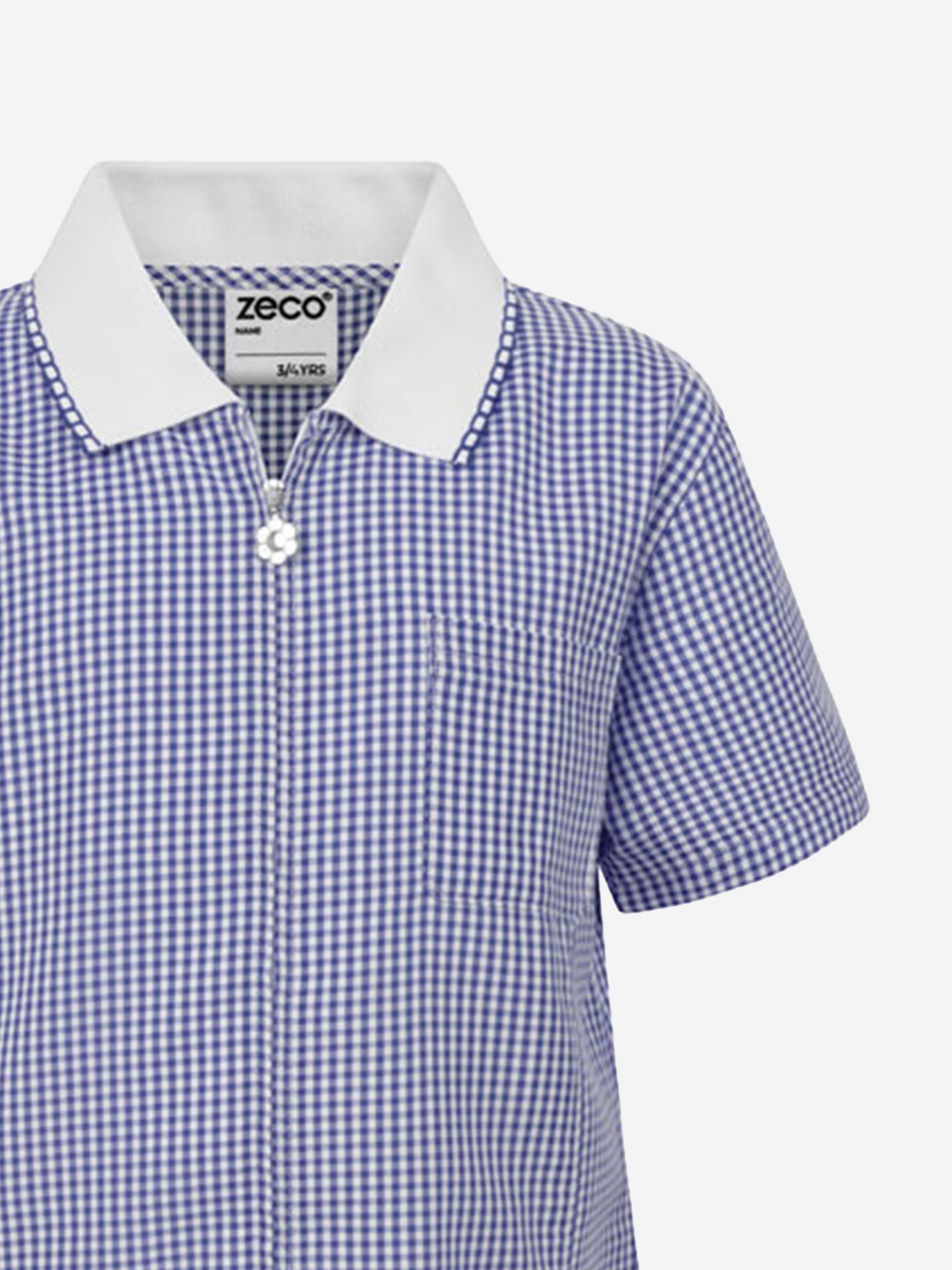 Zeco Girls School A-Line Gingham Eco-Dress in Navy Clearance Best Store To Get
