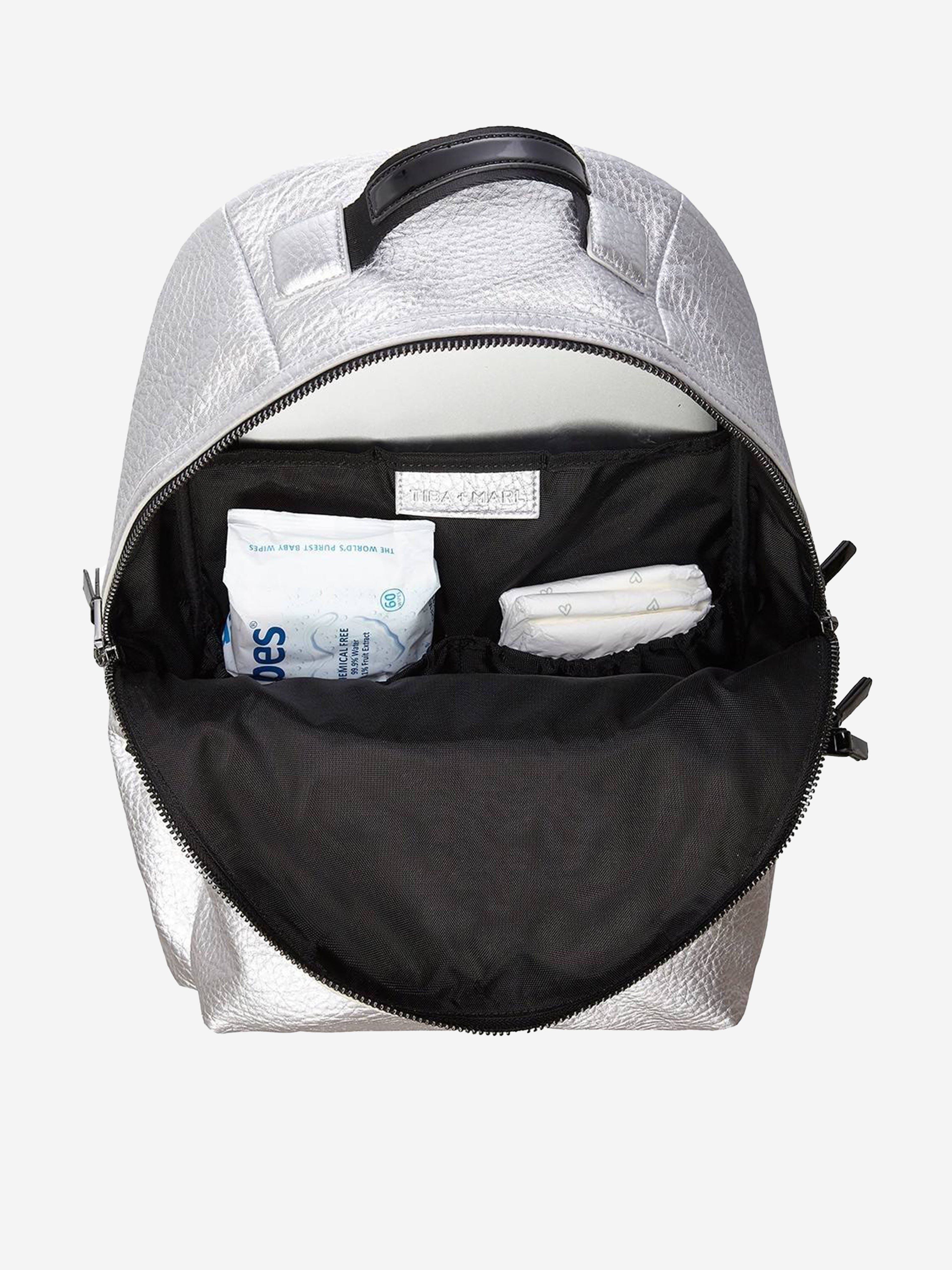 Tiba + Marl Baby Elwood Changing Backpack in Silver (42cm) Find Great For Sale