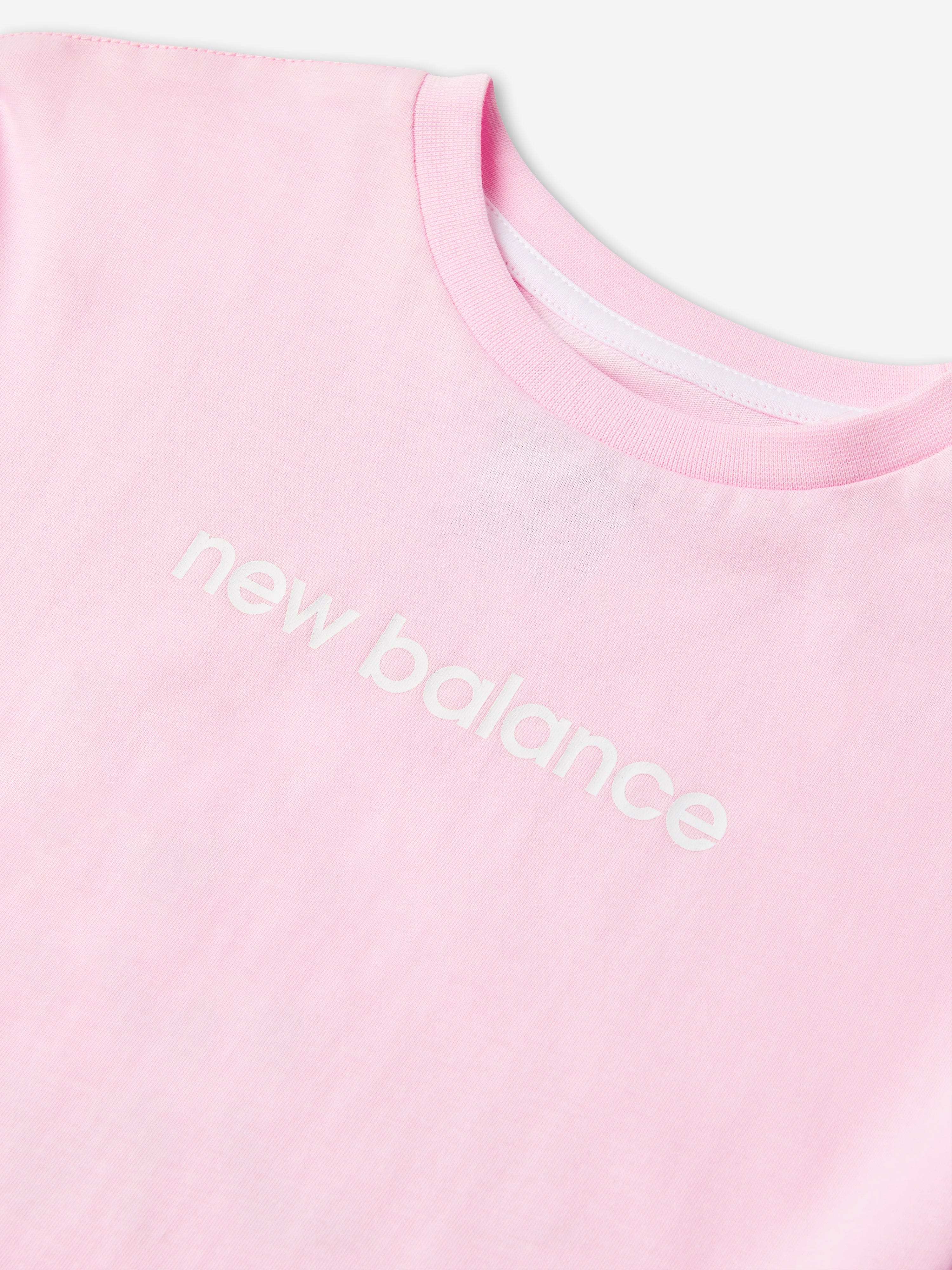New Balance Girls Floral Trainers Back Graphics T-Shirt in Pink Outlet Largest Supplier